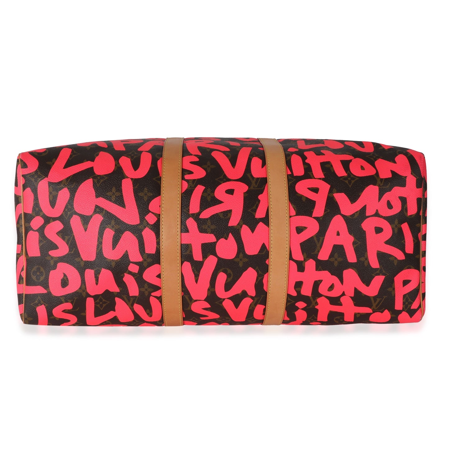 Louis Vuitton  x Stephen Spro  Pink Monogram Graffiti Keepall 50
