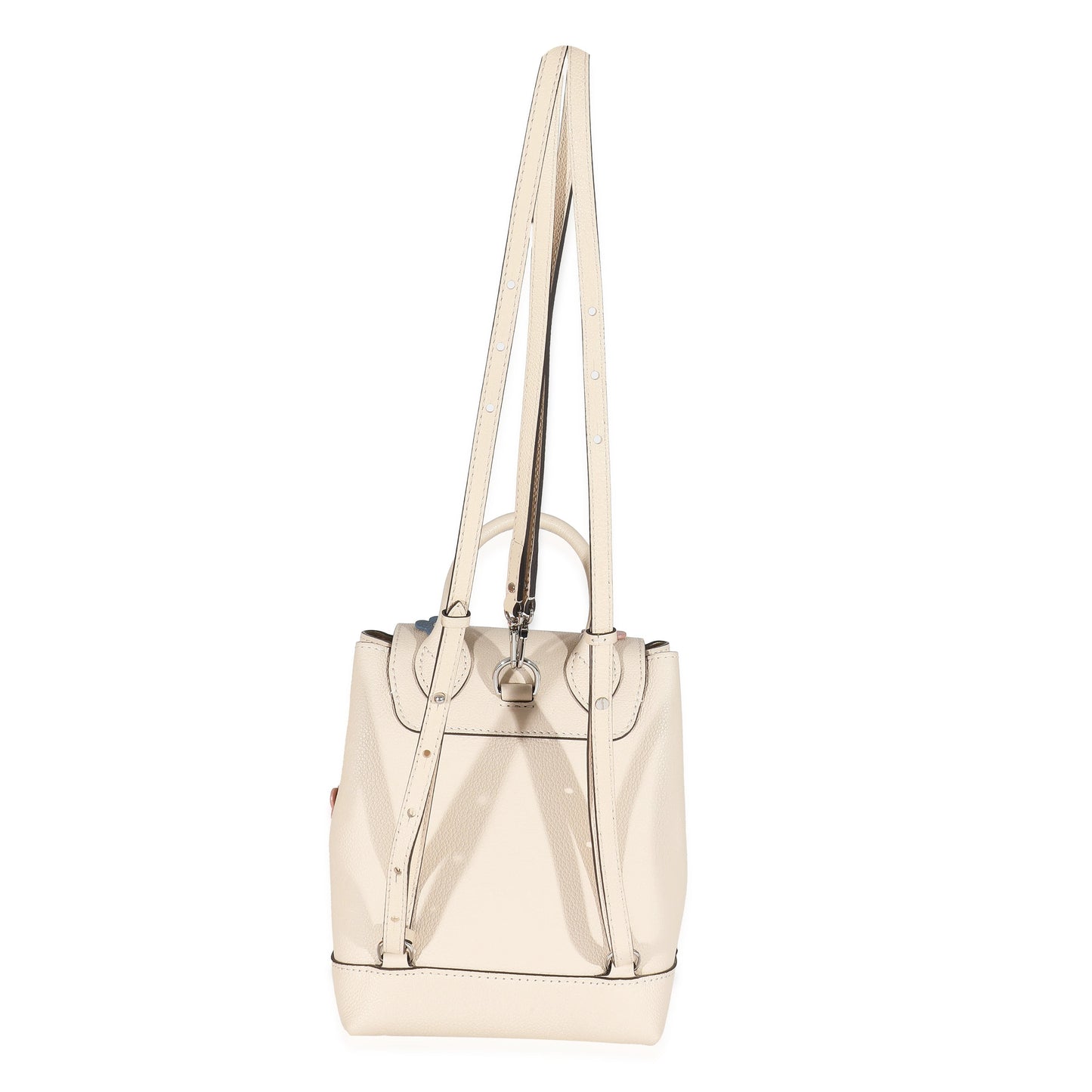 Louis Vuitton  Creme Calfskin Mechanical Flower Lockme Mini Backpack