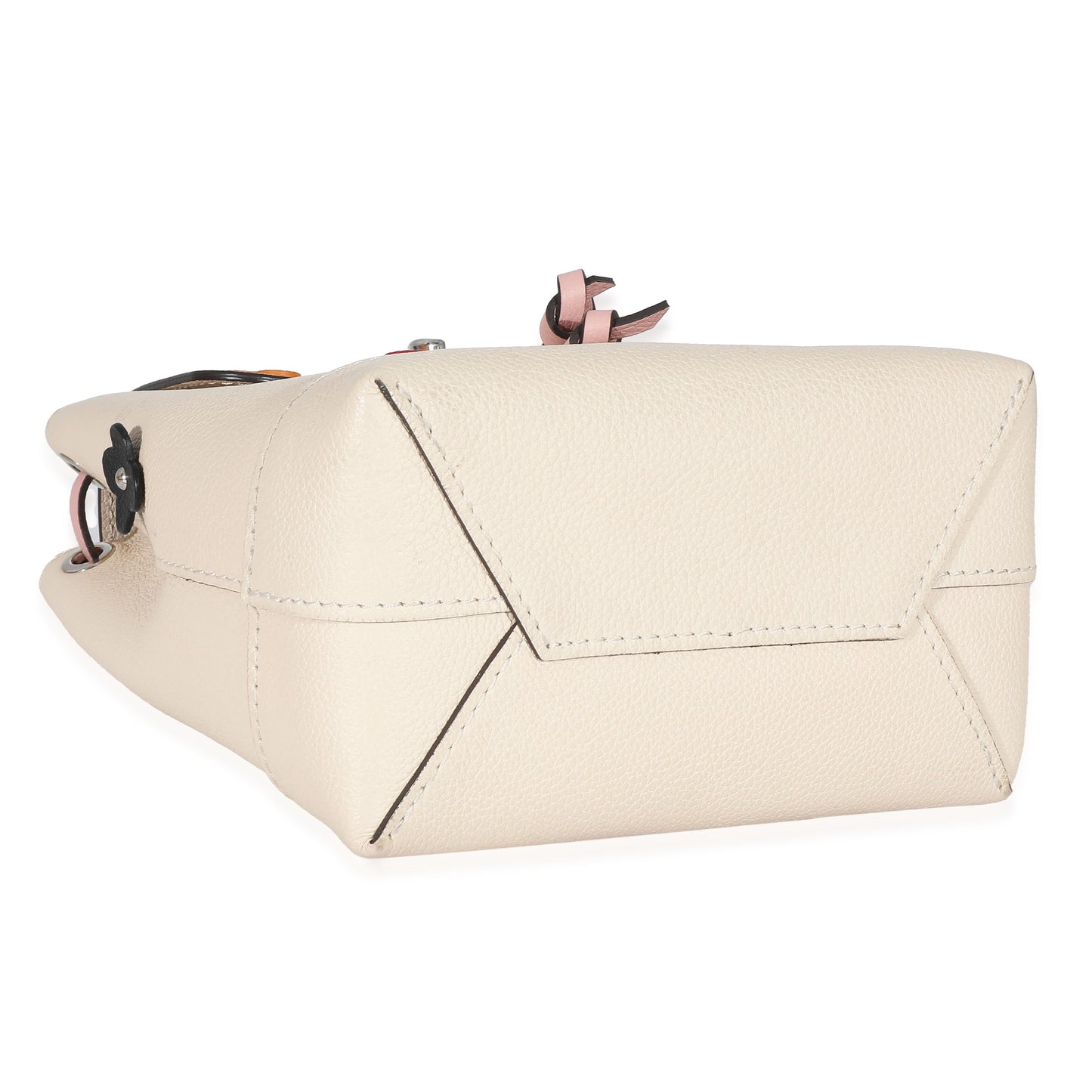Louis Vuitton  Creme Calfskin Mechanical Flower Lockme Mini Backpack