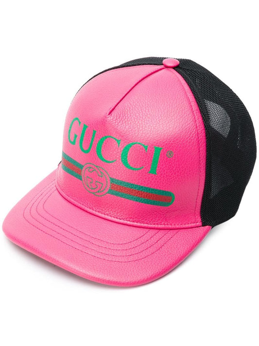 Gucci - front logo hat - men - Cotton/Polyester - S, M - PINK