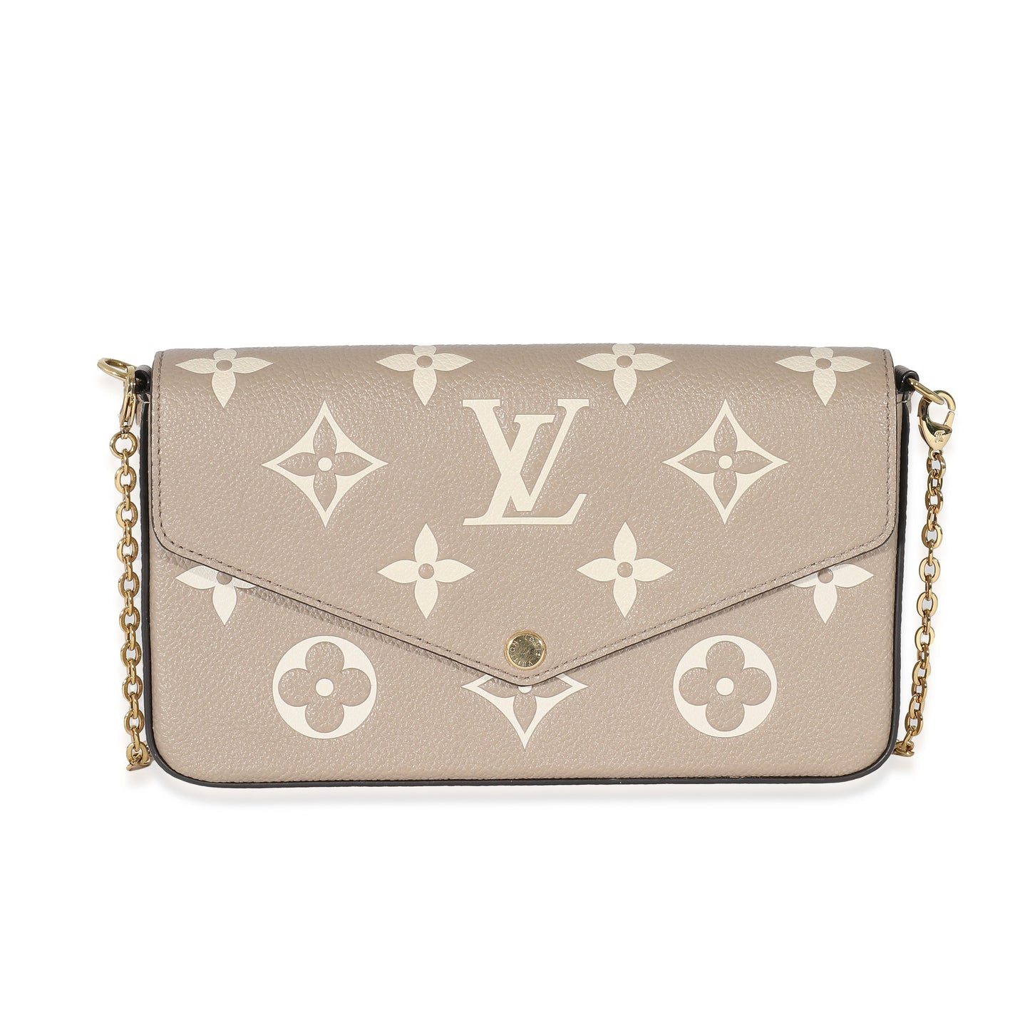 Louis Vuitton  Tourterelle Creme Empreinte Monogram Giant Félicie Pochette