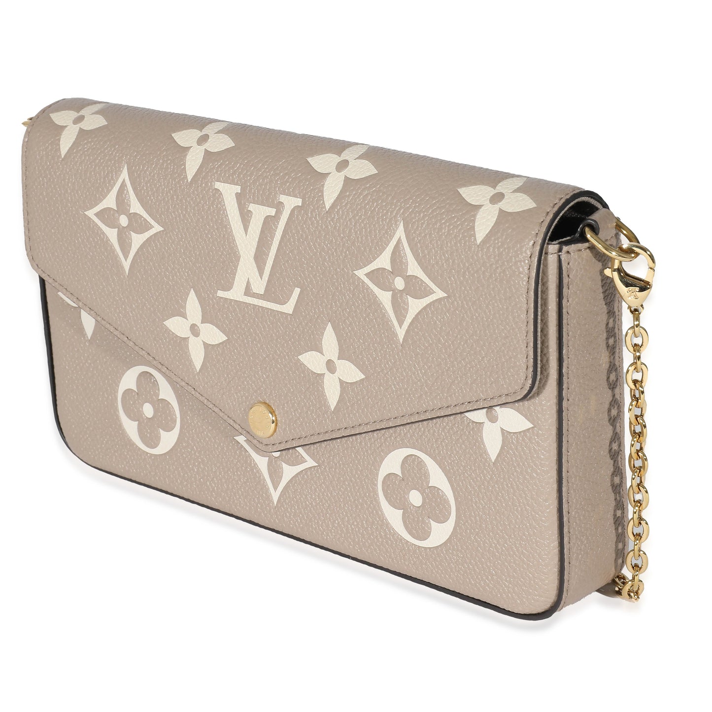 Louis Vuitton  Tourterelle Creme Empreinte Monogram Giant Félicie Pochette