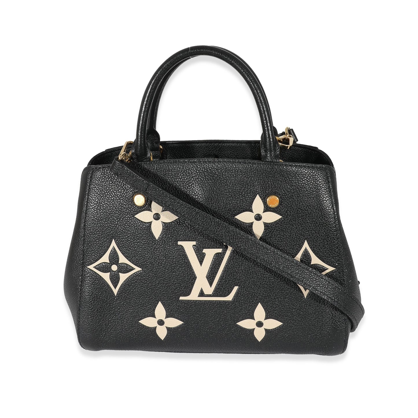 Louis Vuitton  Black Beige Monogram Empreinte Montaigne BB