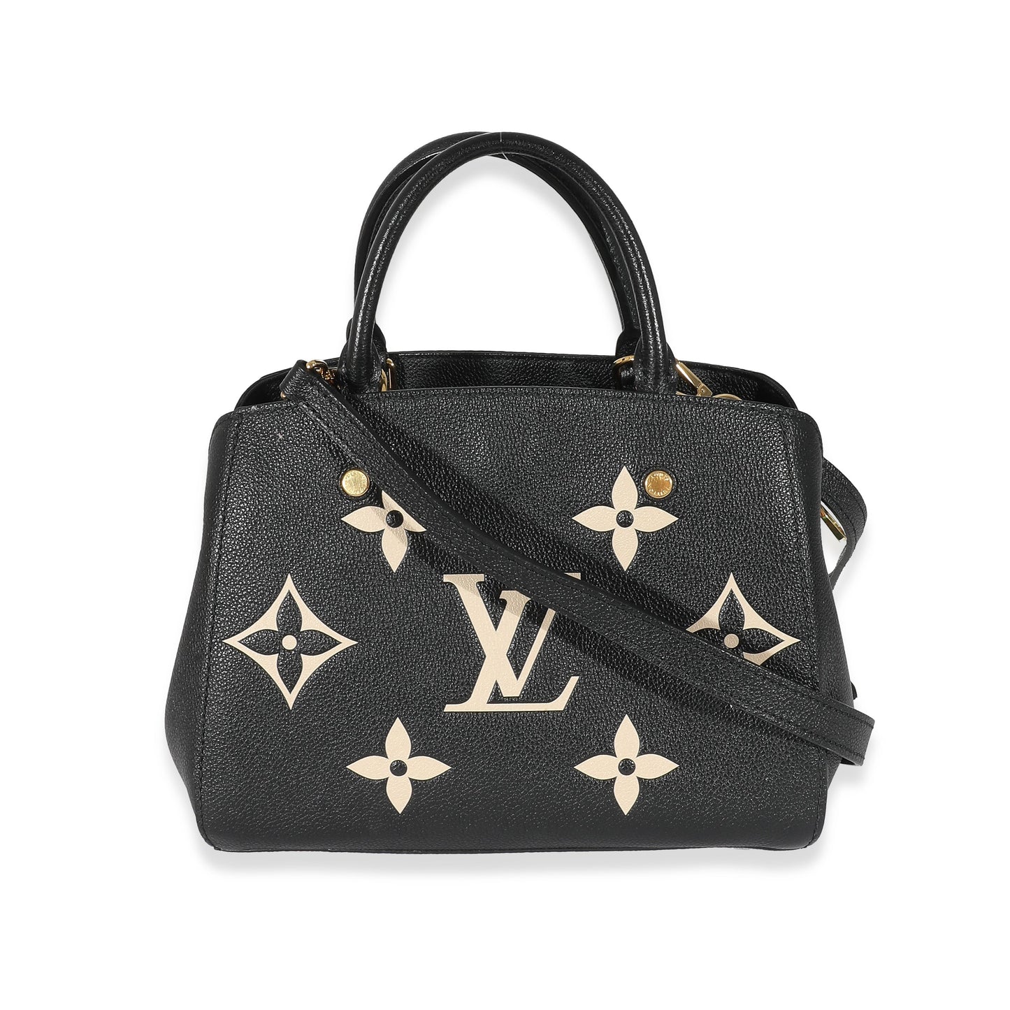 Louis Vuitton  Black Beige Monogram Empreinte Montaigne BB