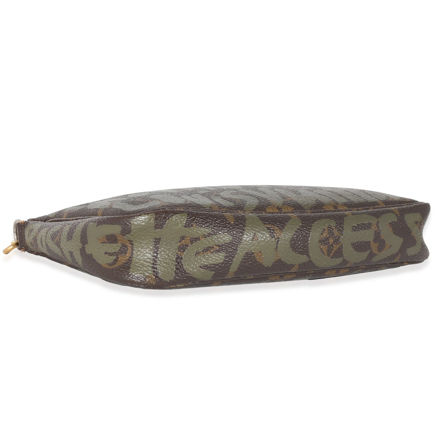 Louis Vuitton  x Stephen Spro  Kaki Monogram Graffiti Canvas Pochette Accessoir