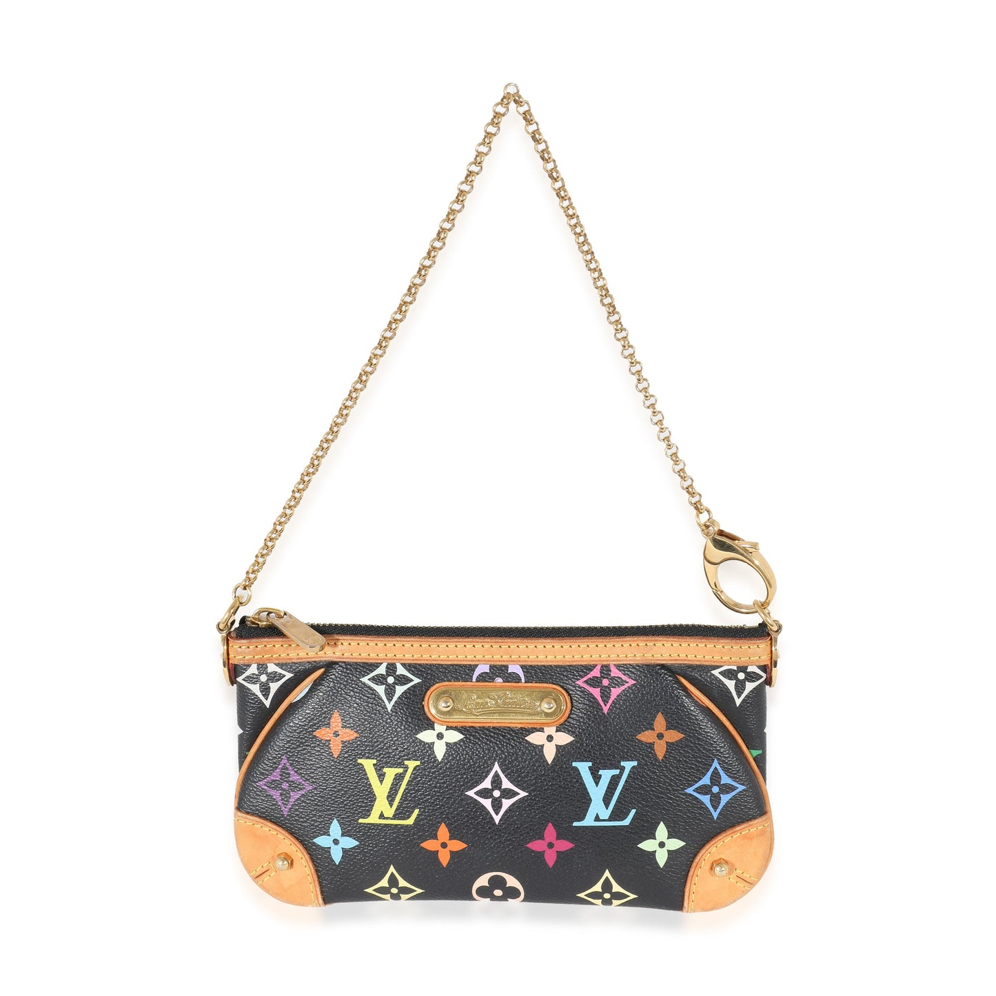 Louis Vuitton  x Takashi Murakami Black Multicolor Canvas Milla Pochette