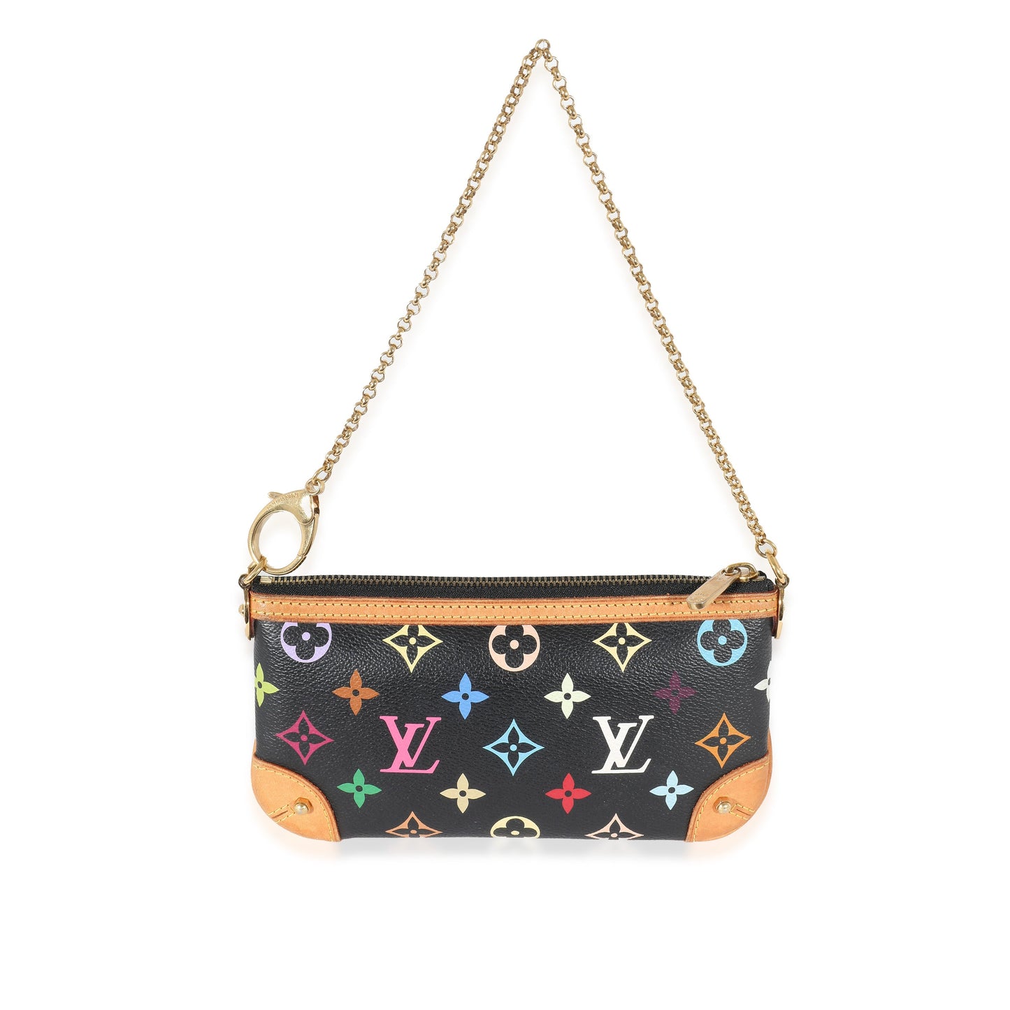 Louis Vuitton  x Takashi Murakami Black Multicolor Canvas Milla Pochette