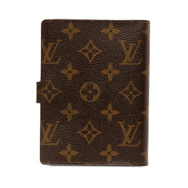 Louis Vuitton Monogram Agenda PM Handbook Cover Binder R20005 Brown PVC Leather  Louis Vuitton
