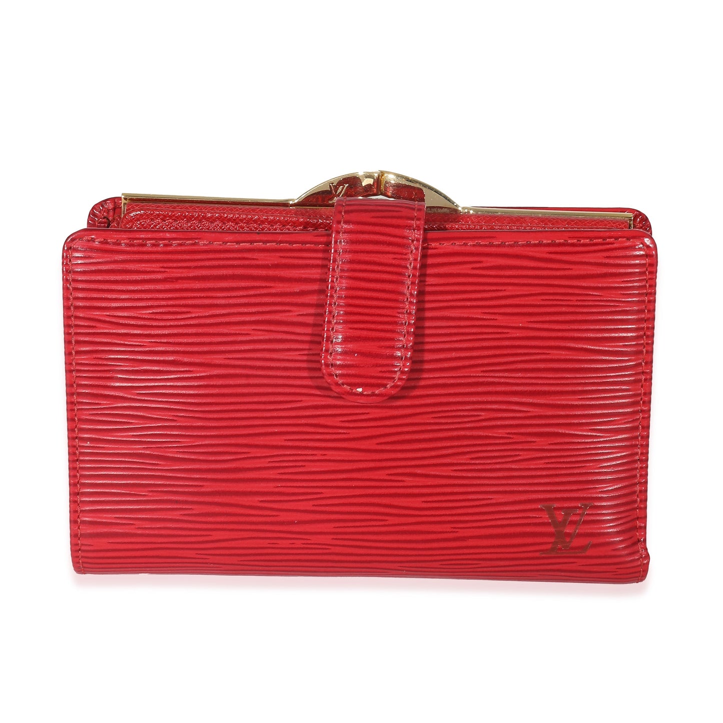 Louis Vuitton  Castillan Red Epi Leather French Purse