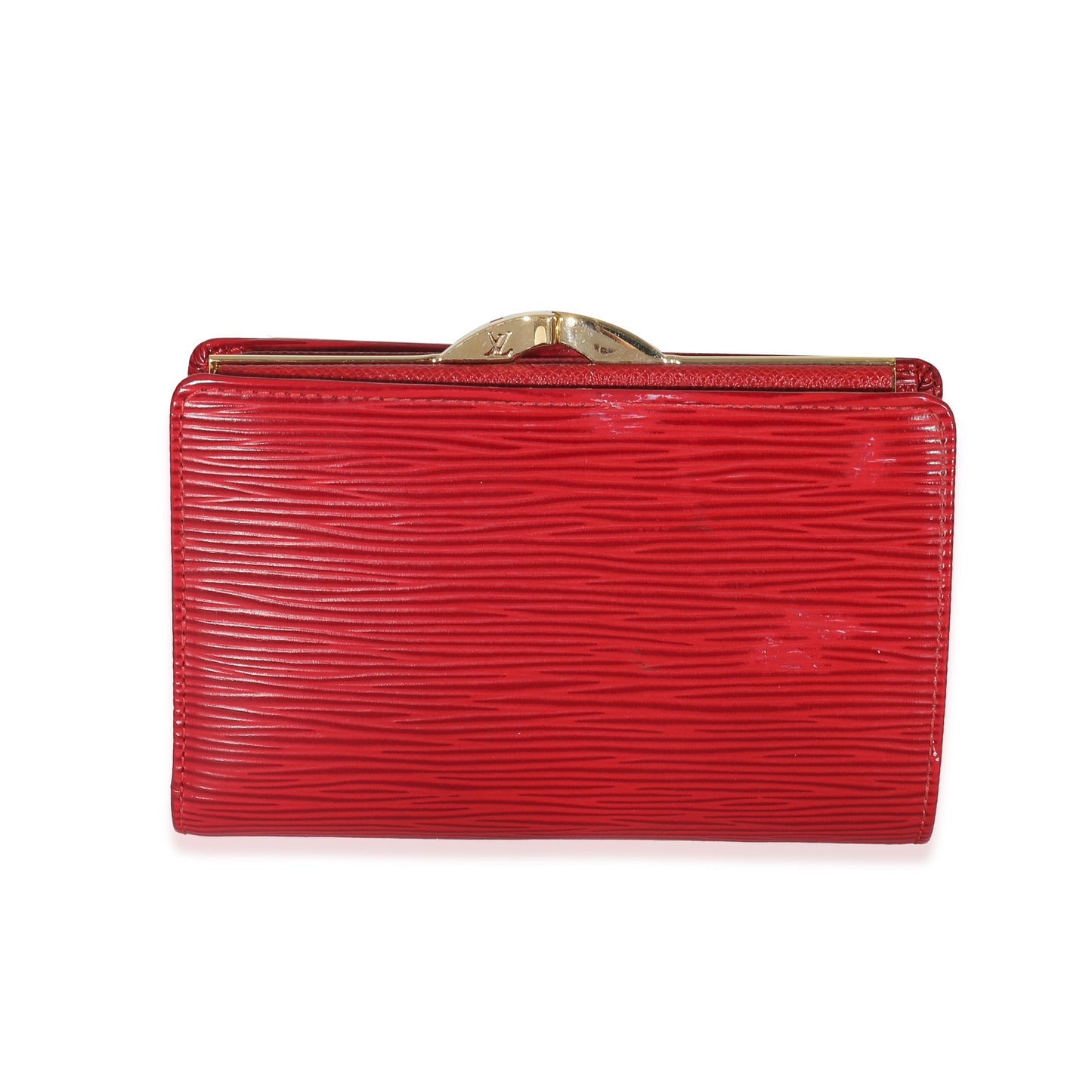 Louis Vuitton  Castillan Red Epi Leather French Purse
