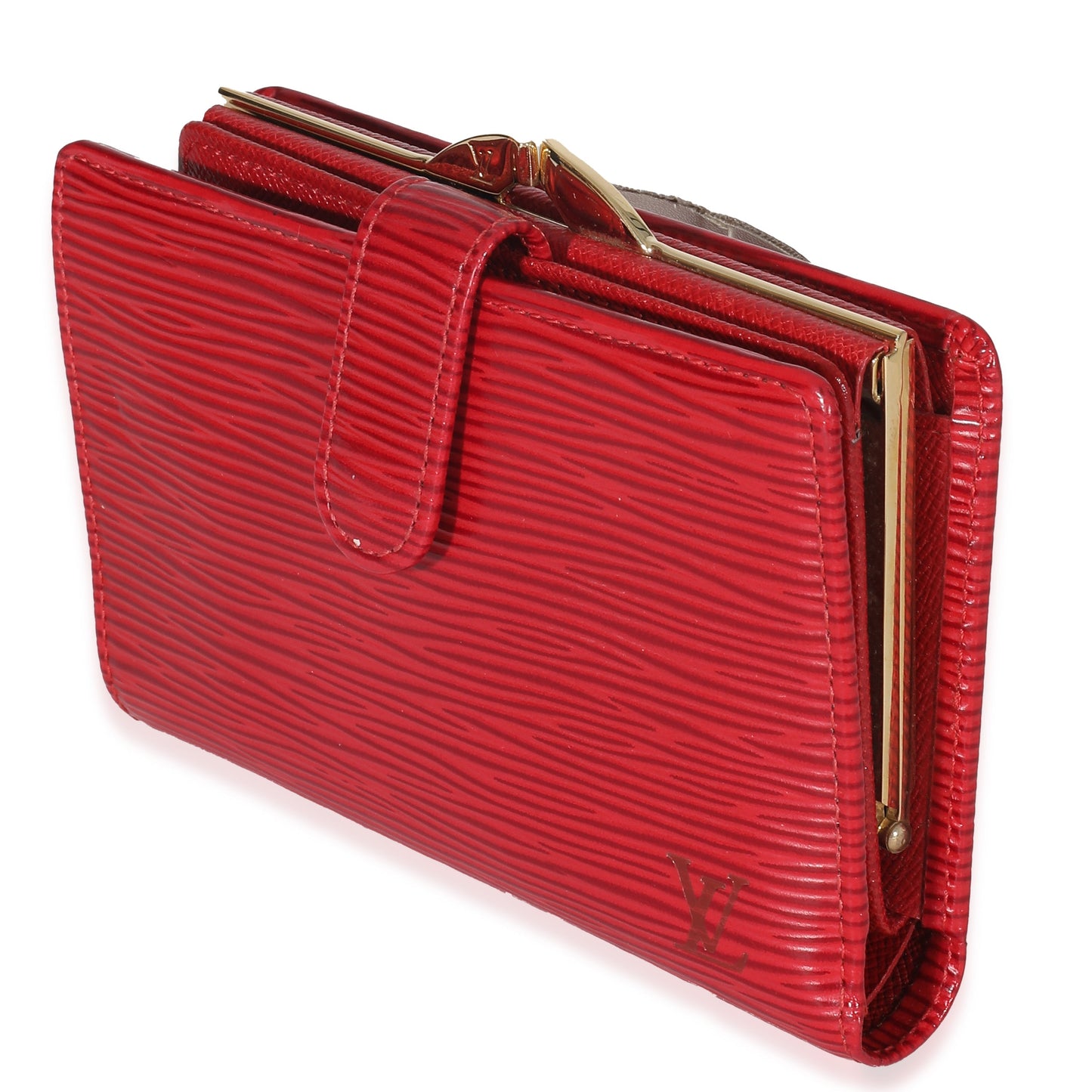 Louis Vuitton  Castillan Red Epi Leather French Purse