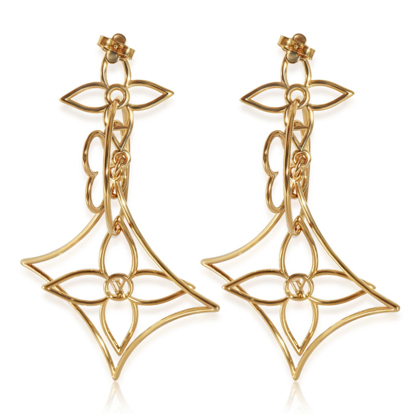 Louis Vuitton  Twiggy Long Gold Plated Earrings