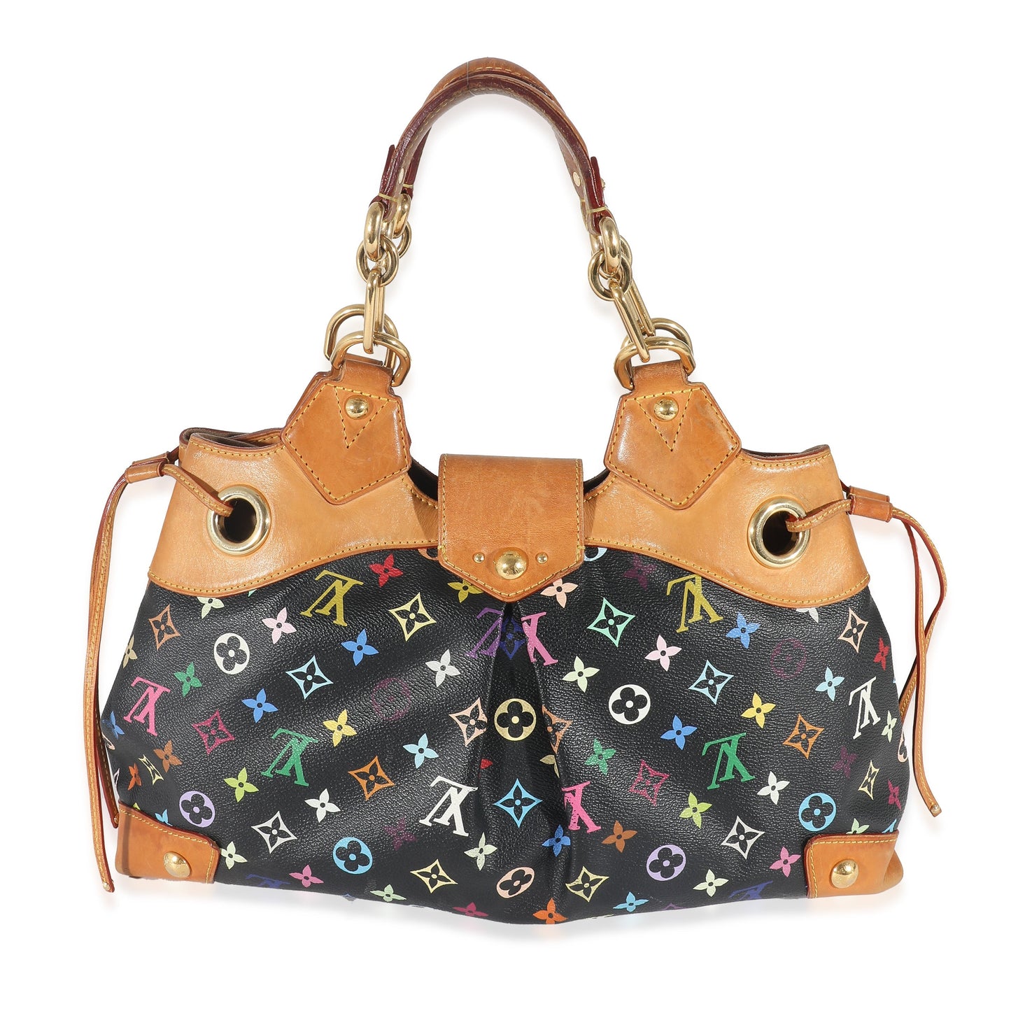 Louis Vuitton  x Takashi Murakami Black Monogram Multicolore Canvas Ursula