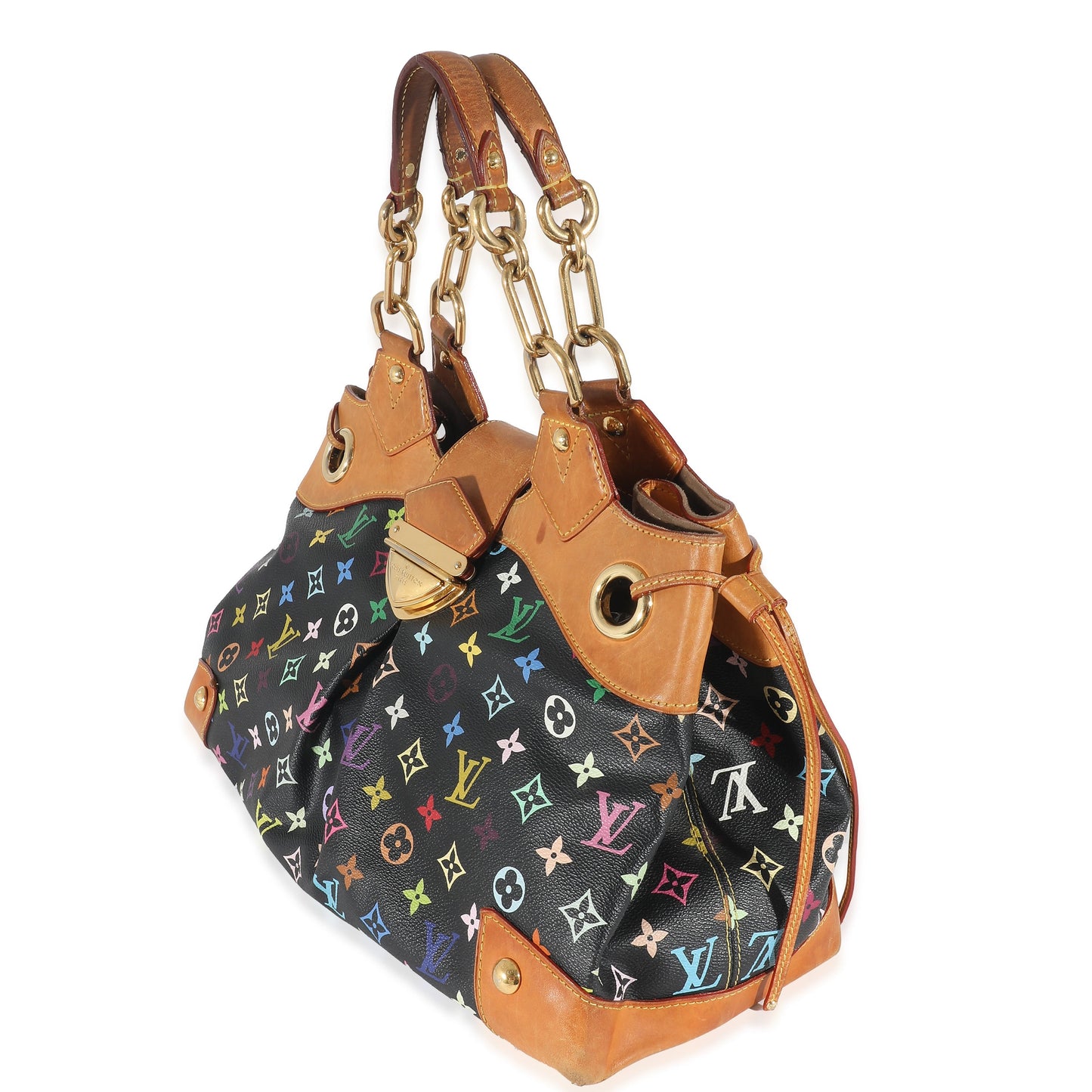Louis Vuitton  x Takashi Murakami Black Monogram Multicolore Canvas Ursula