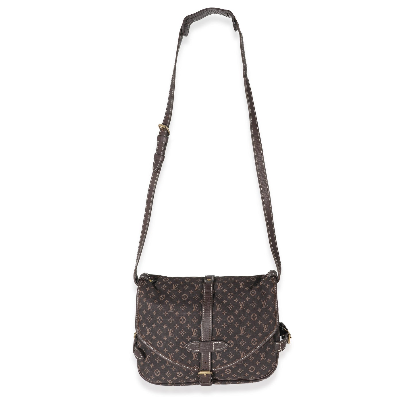 Louis Vuitton  Ebene Monogram Canvas Mini Lin Saumur 26