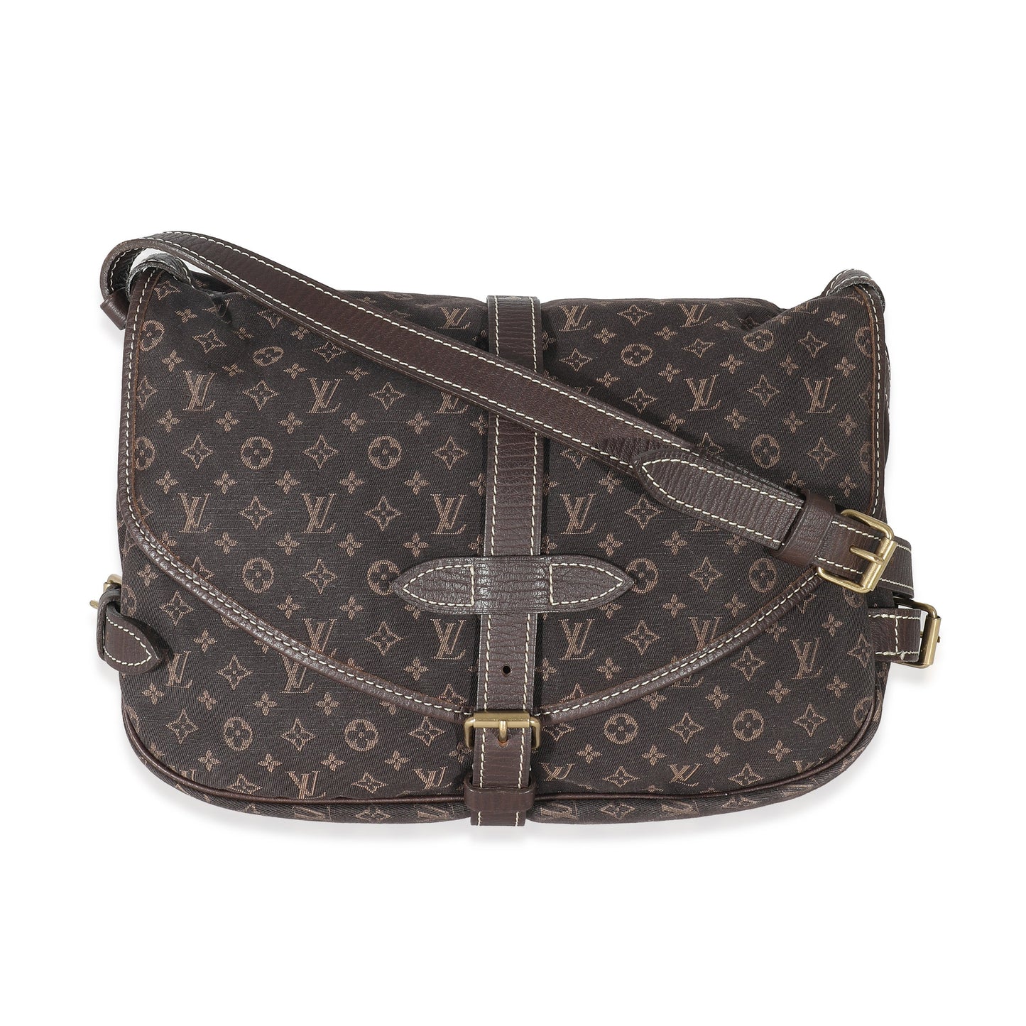 Louis Vuitton  Ebene Monogram Canvas Mini Lin Saumur 26