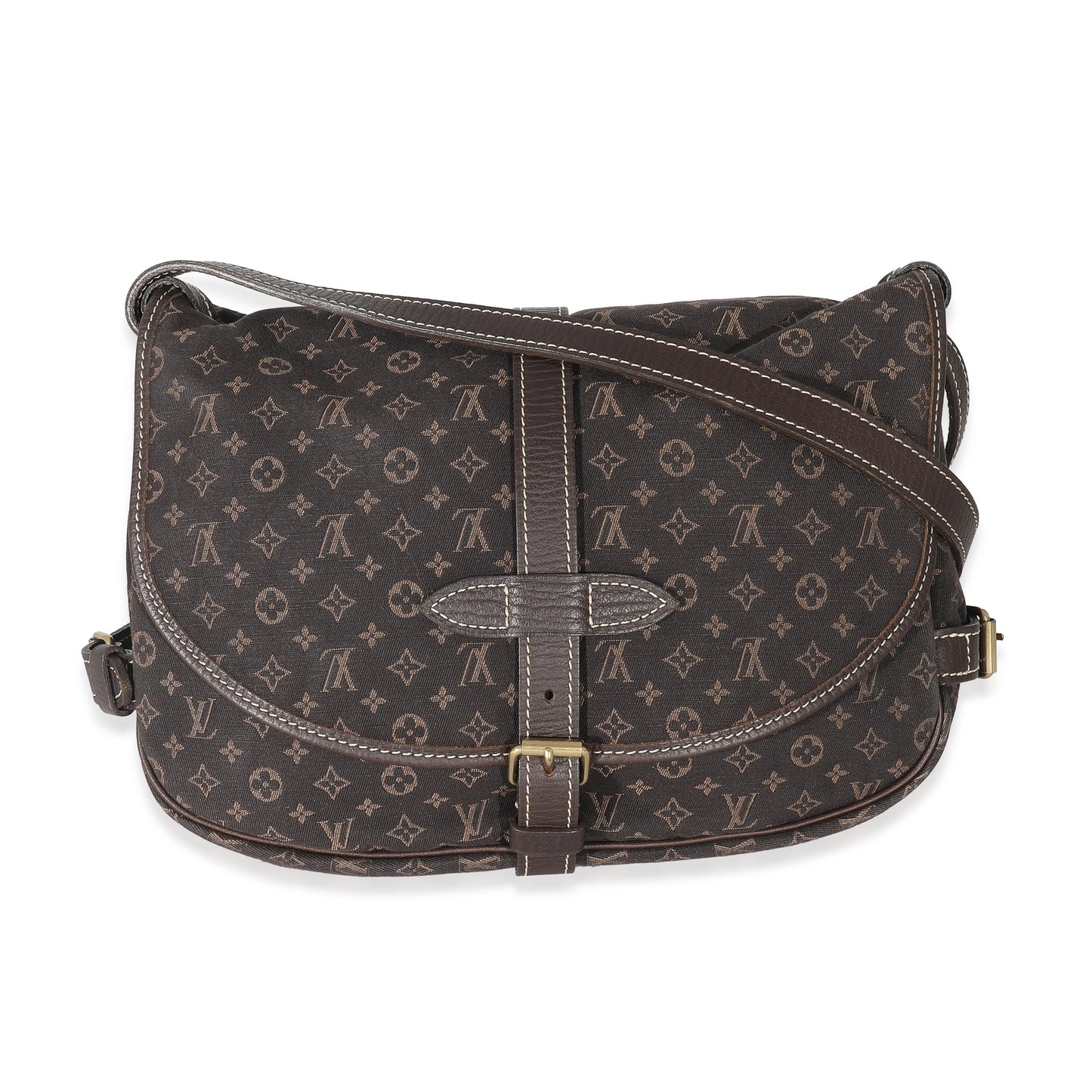 Louis Vuitton  Ebene Monogram Canvas Mini Lin Saumur 26