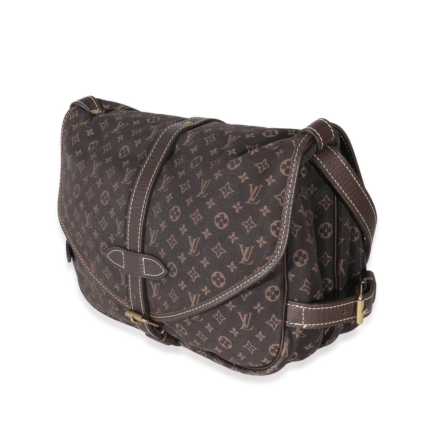 Louis Vuitton  Ebene Monogram Canvas Mini Lin Saumur 26