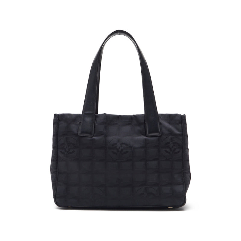 CHANEL  Loveel Line Tote Bag Nylon  Leather Black  's Bag Lady's Starting Bag  Bag Hybrid ? Ship? Nylon X Leather Black (Golden Tools) Lady's Starting Bag