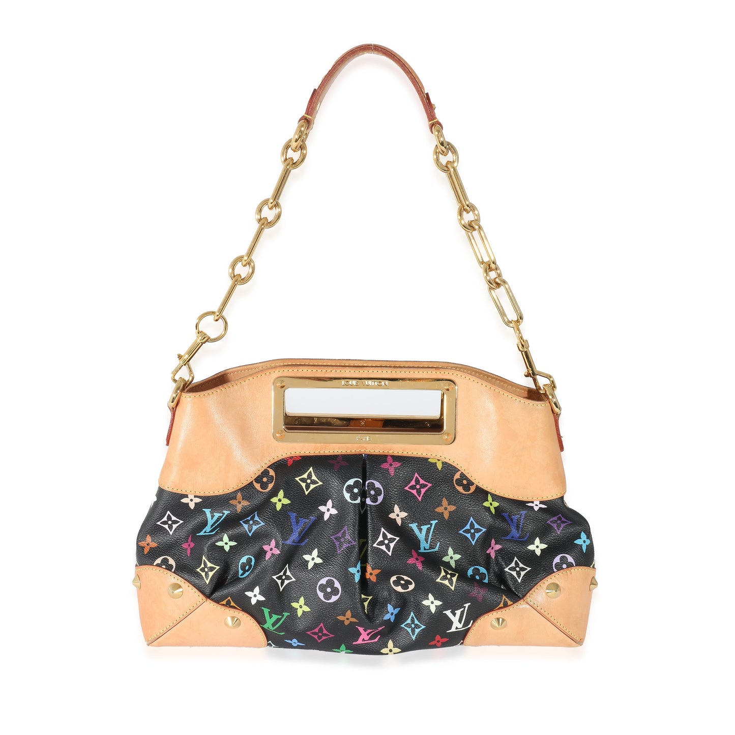 Louis Vuitton  Black Monogram Multicolor Canvas Judy MM