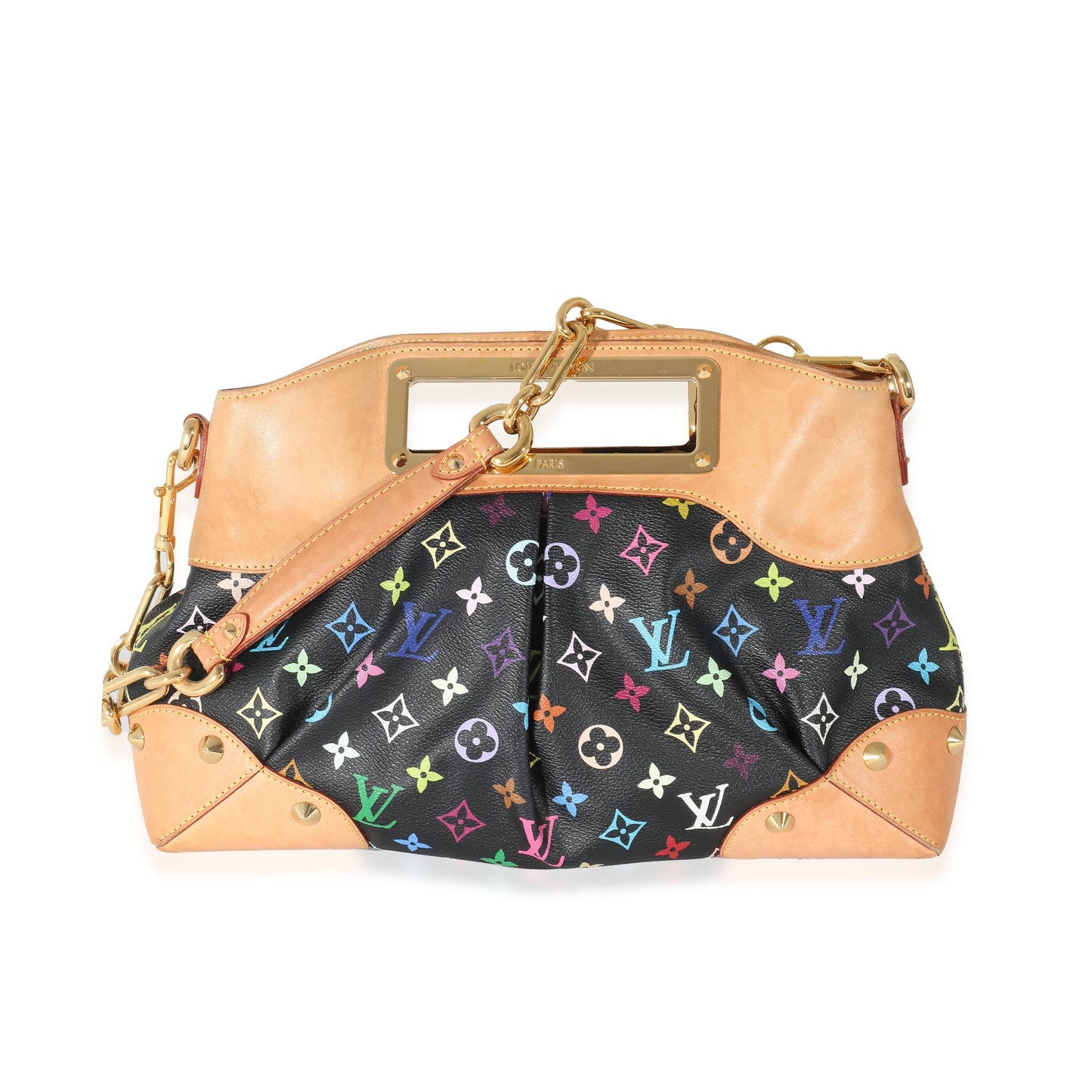 Louis Vuitton  Black Monogram Multicolor Canvas Judy MM