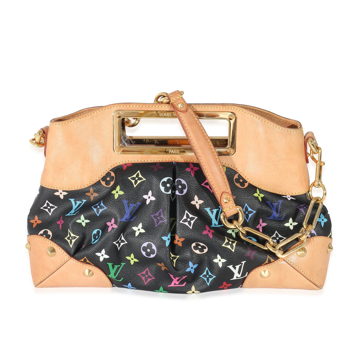 Louis Vuitton  Black Monogram Multicolor Canvas Judy MM