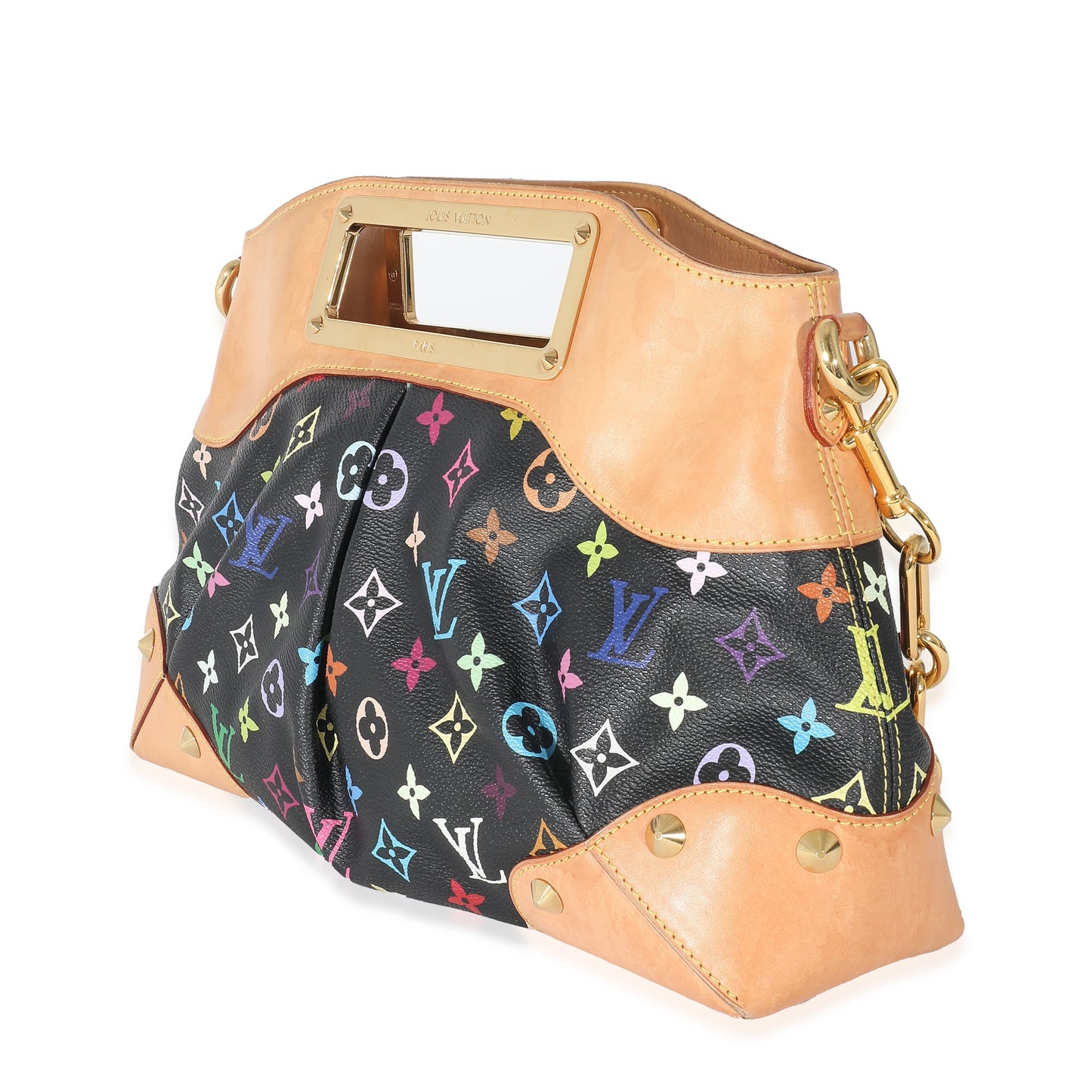Louis Vuitton  Black Monogram Multicolor Canvas Judy MM