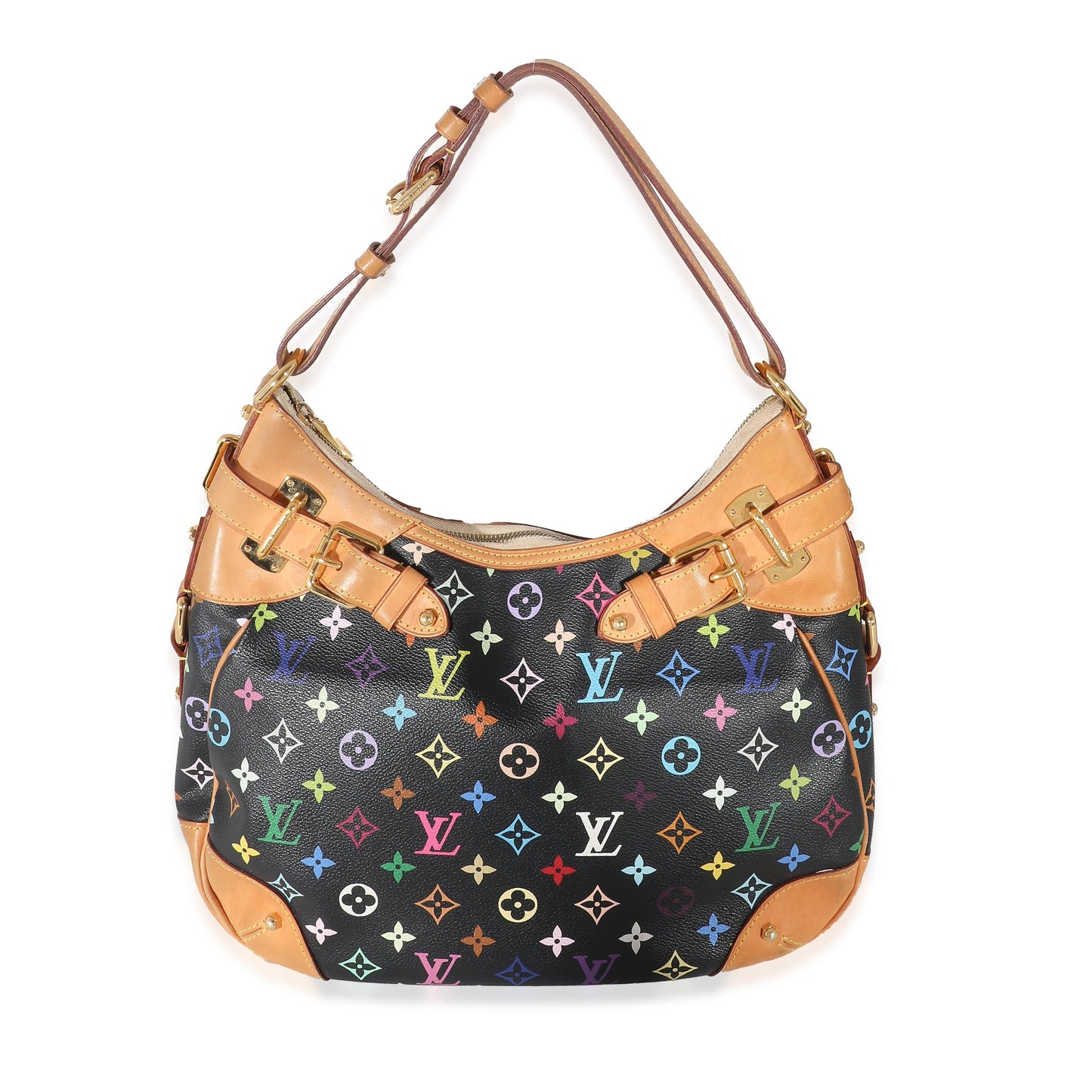 Louis Vuitton  Black Monogram Multicolor Canvas Greta