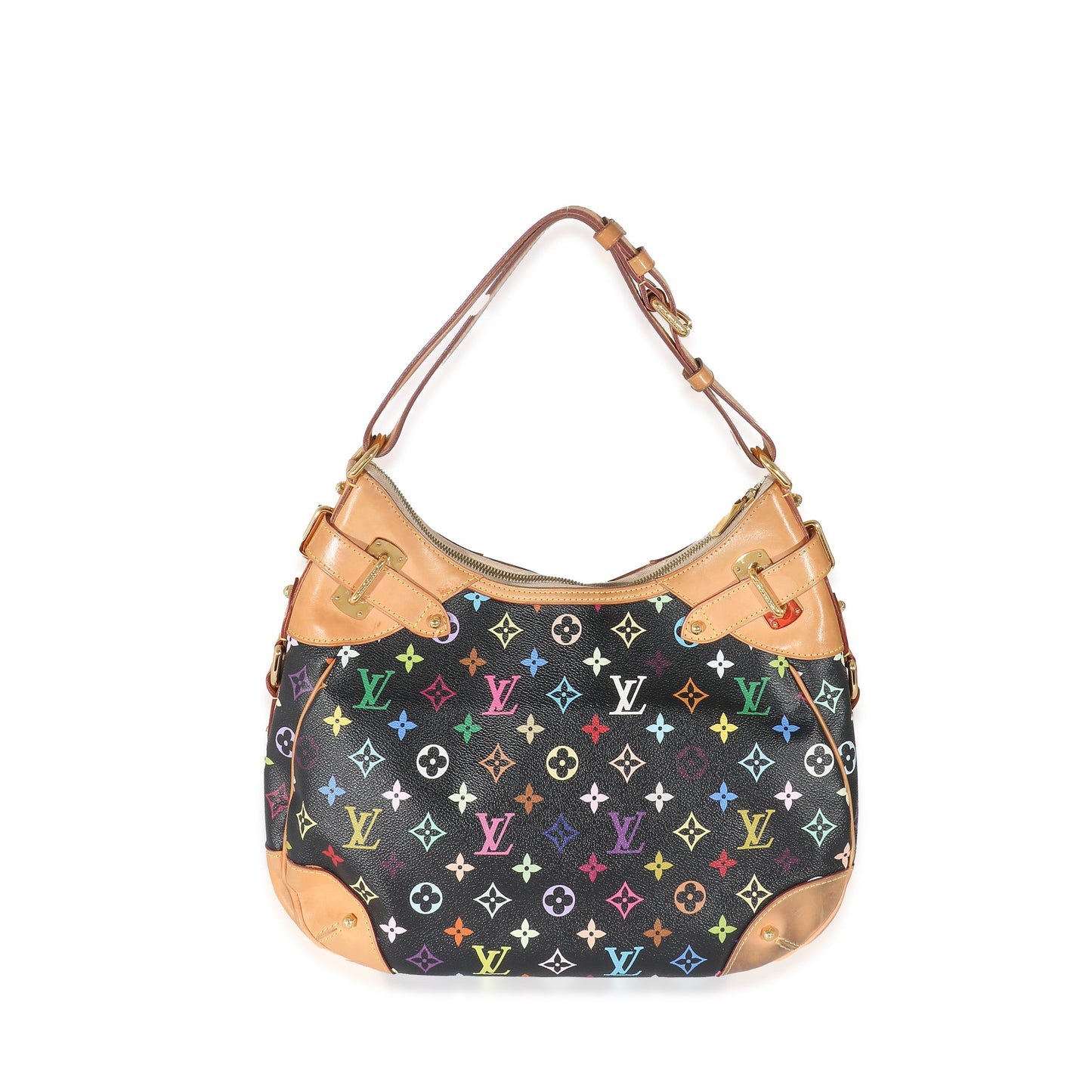 Louis Vuitton  Black Monogram Multicolor Canvas Greta