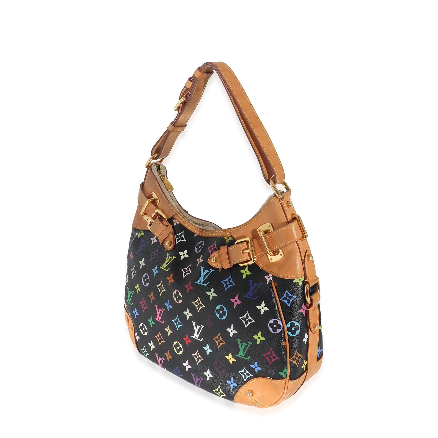 Louis Vuitton  Black Monogram Multicolor Canvas Greta