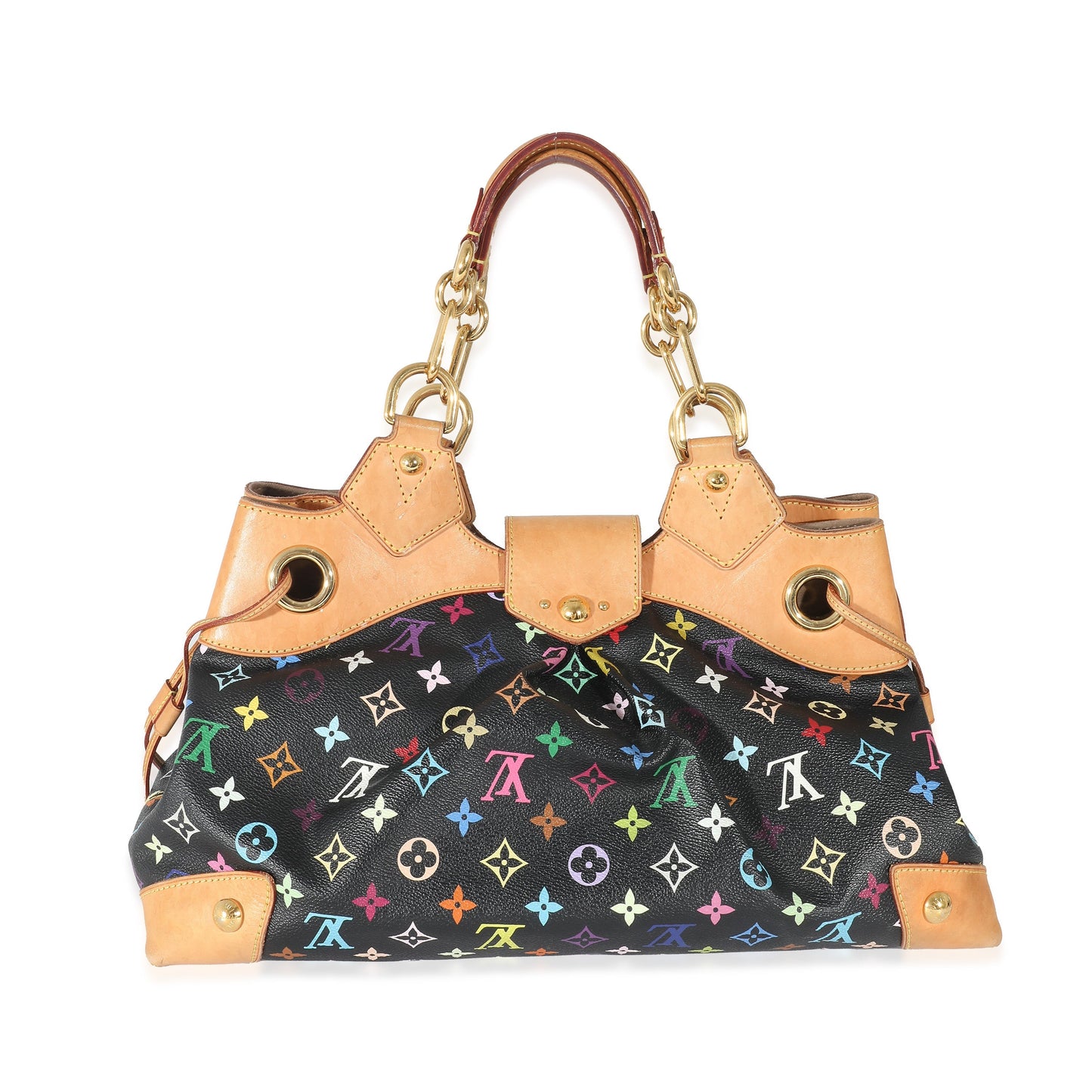 Louis Vuitton  Black Monogram Multicolor Canvas Ursula GM