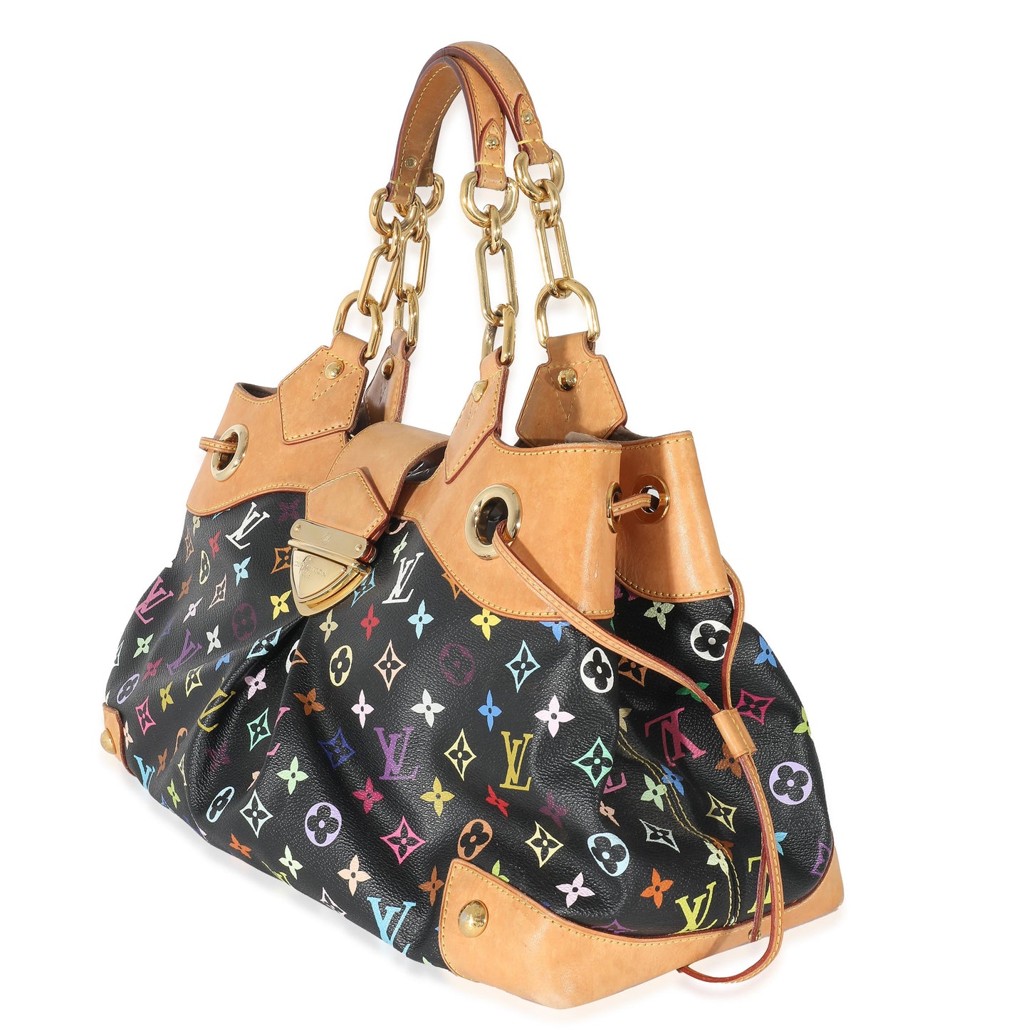 Louis Vuitton  Black Monogram Multicolor Canvas Ursula GM