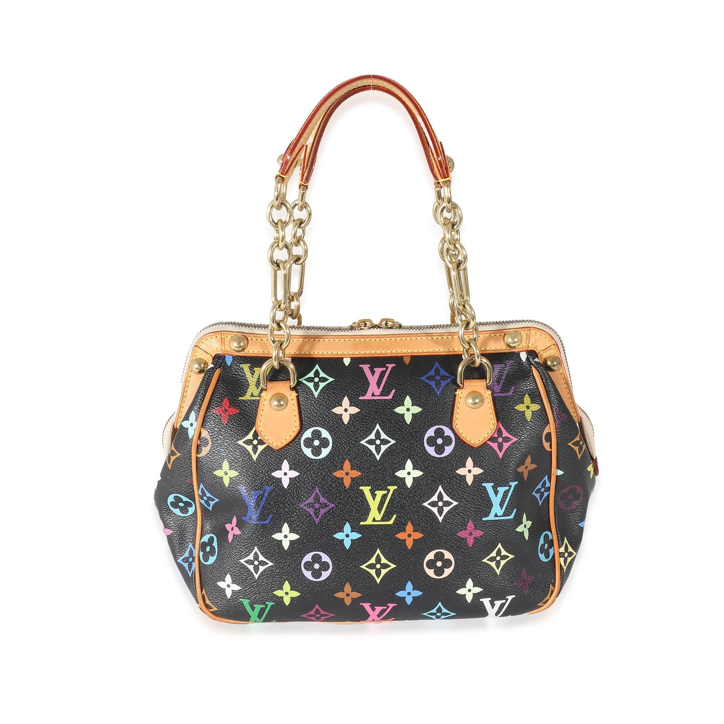 Louis Vuitton  Black Monogram Multicolor Canvas Gracie MM