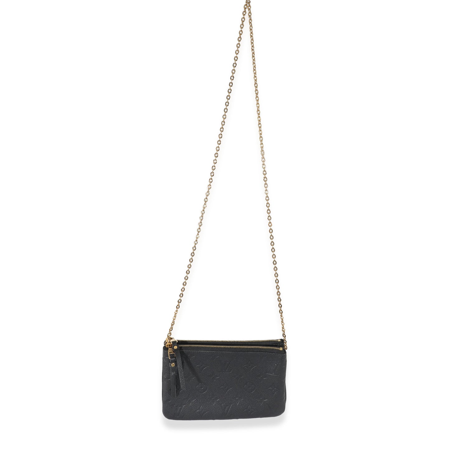 Louis Vuitton  Black Empreinte Double Zip Pochette