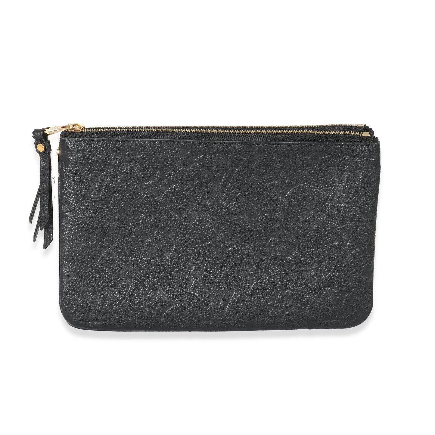 Louis Vuitton  Black Empreinte Double Zip Pochette