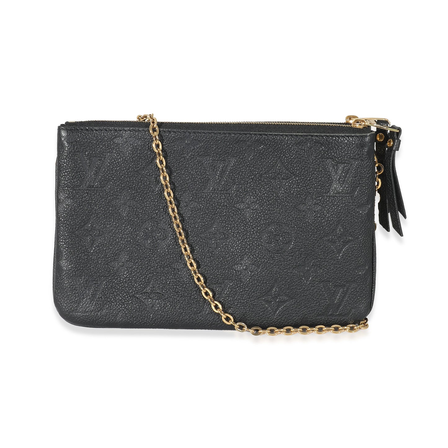 Louis Vuitton  Black Empreinte Double Zip Pochette