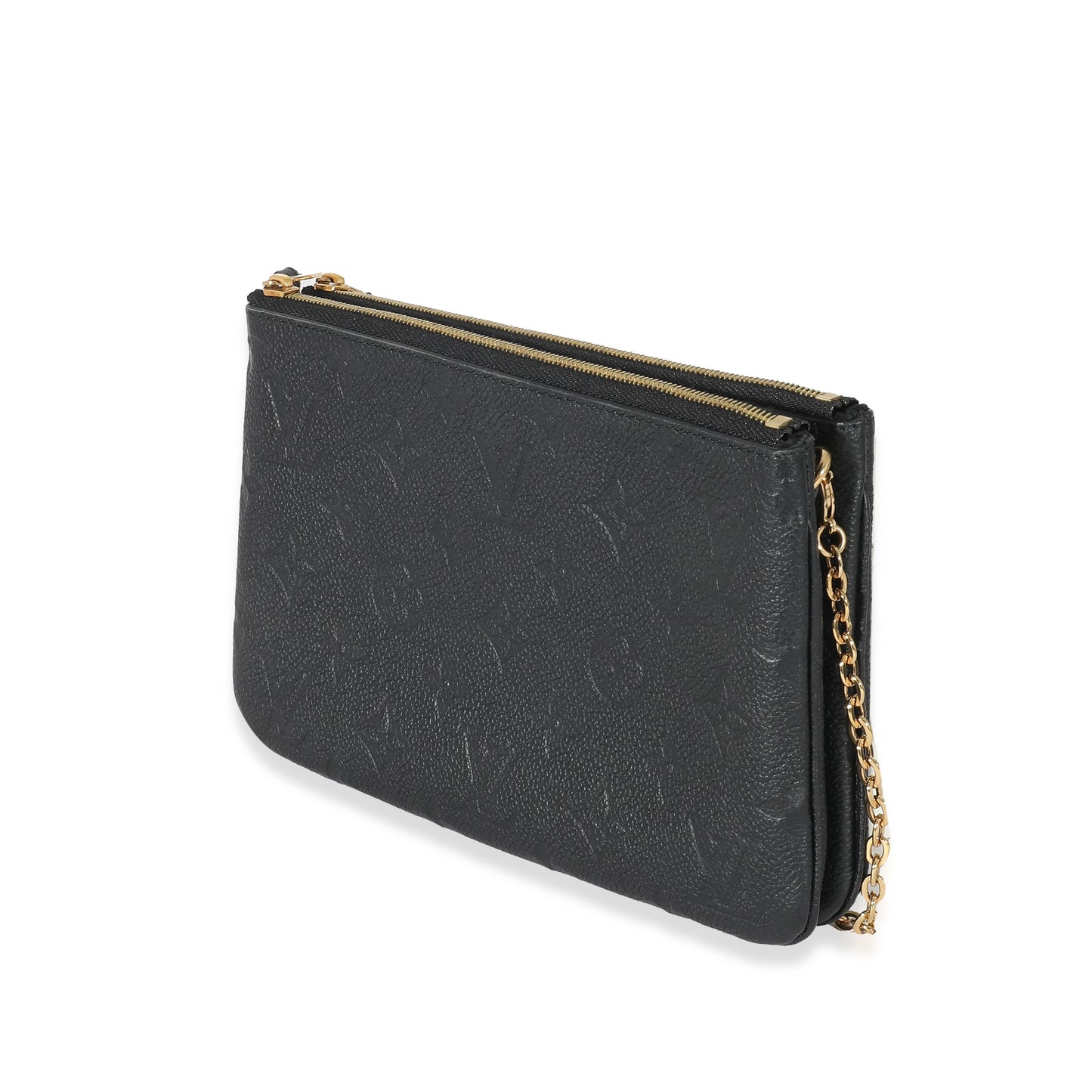 Louis Vuitton  Black Empreinte Double Zip Pochette