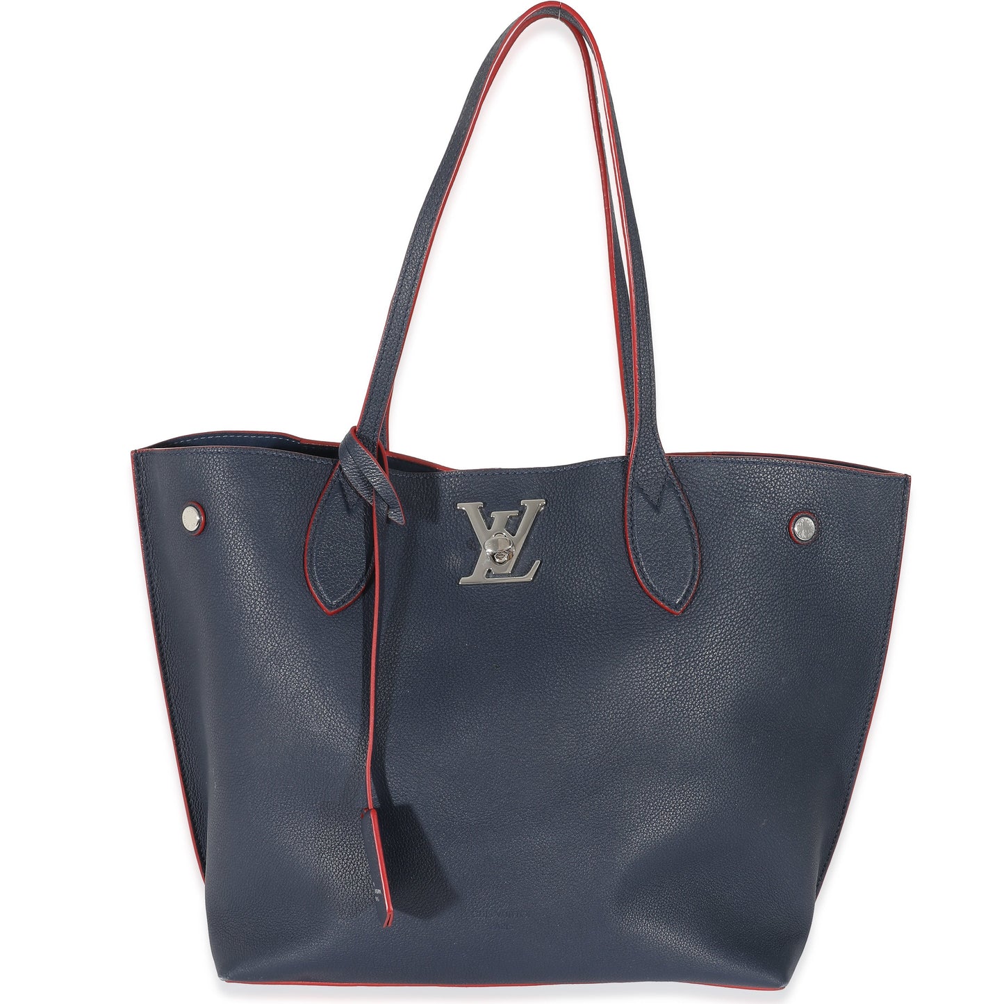 Louis Vuitton  Marine Rouge Calfskin Lockme Go Tote