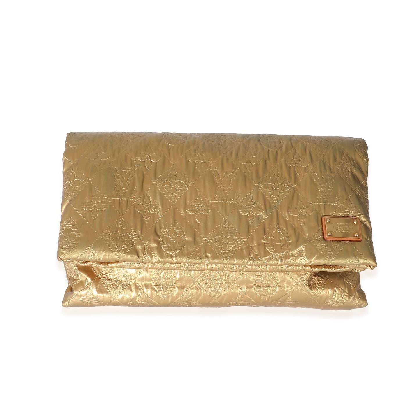 Louis Vuitton  Gold Jacquard Quilted Monogram Limelight PM Clutch