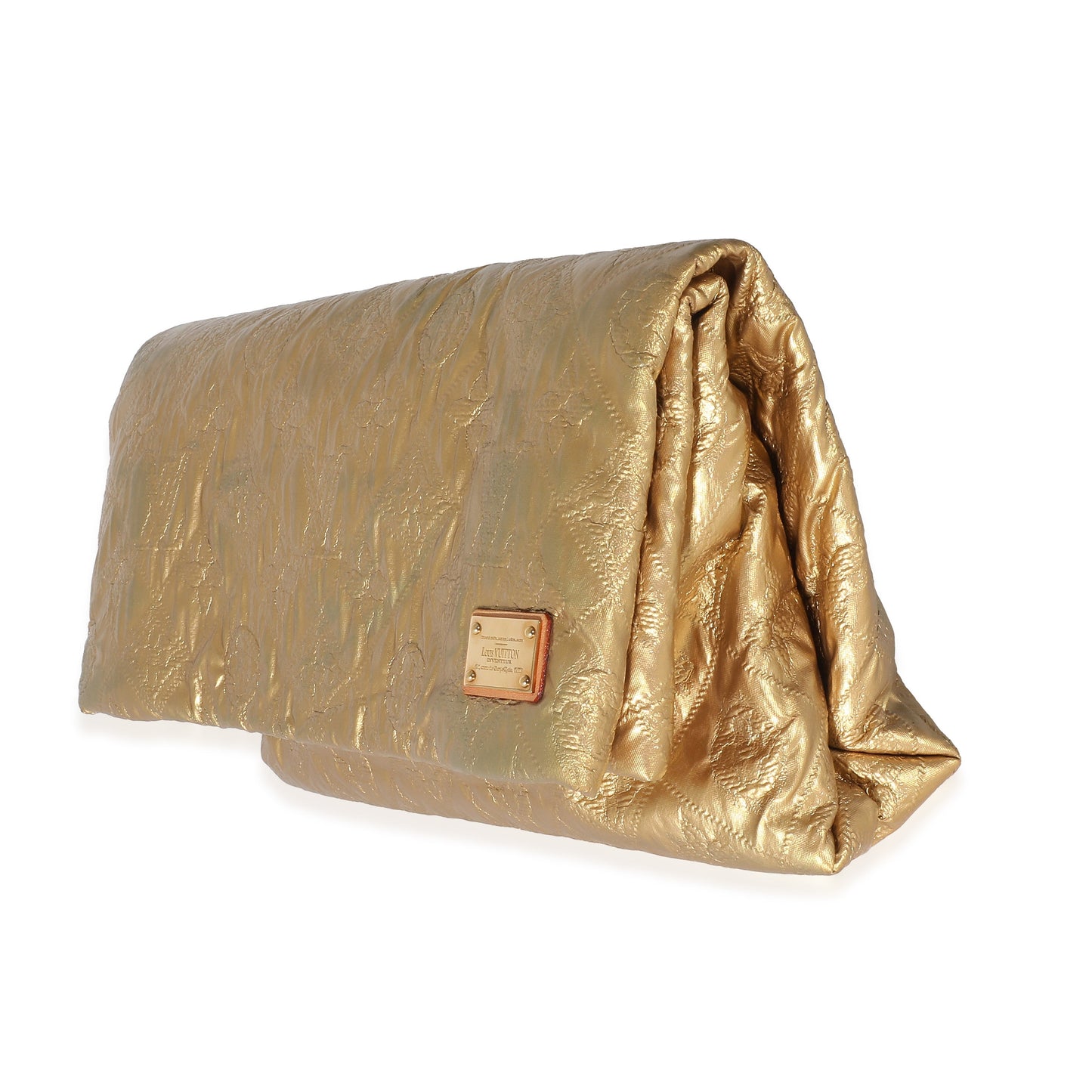 Louis Vuitton  Gold Jacquard Quilted Monogram Limelight PM Clutch