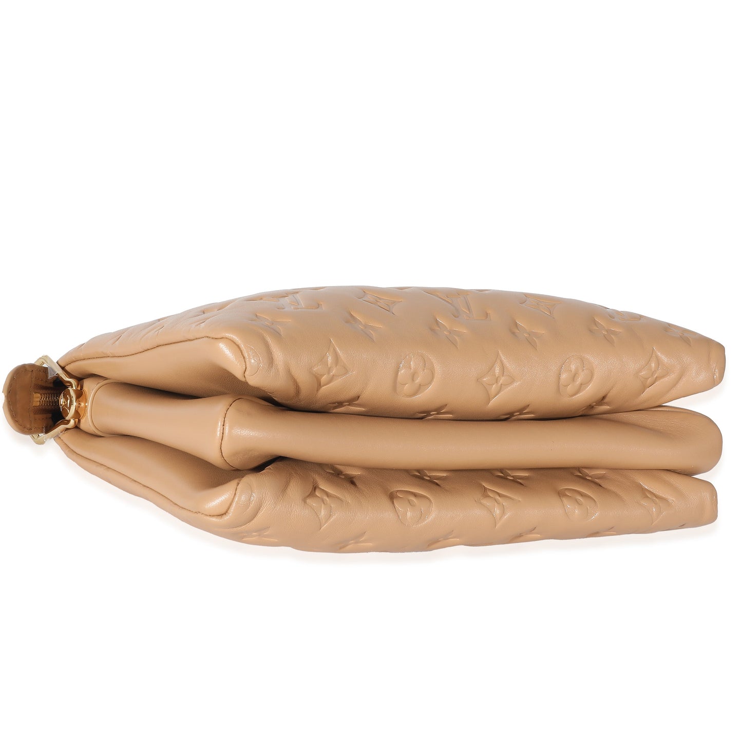 Louis Vuitton  Camel Monogram Embossed Puffy Lambskin Coussin PM