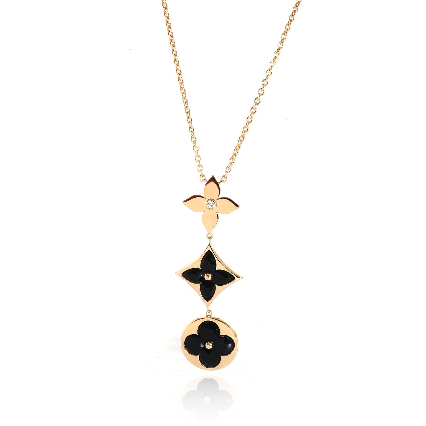 Louis Vuitton  Color Blossom Necklace in 18K Yellow Gold 0.02 CTW