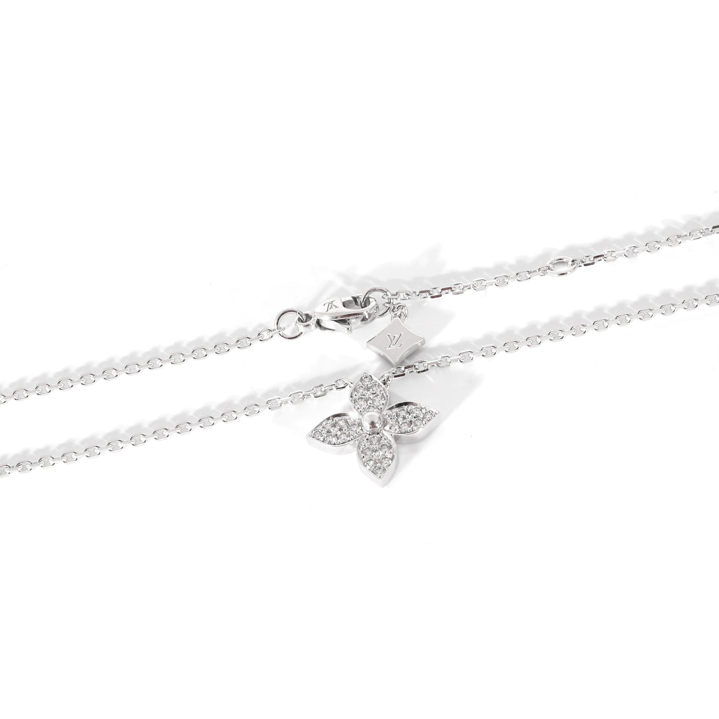 Louis Vuitton  Idylle Blossom Necklace in 18k White Gold 0.2 CTW