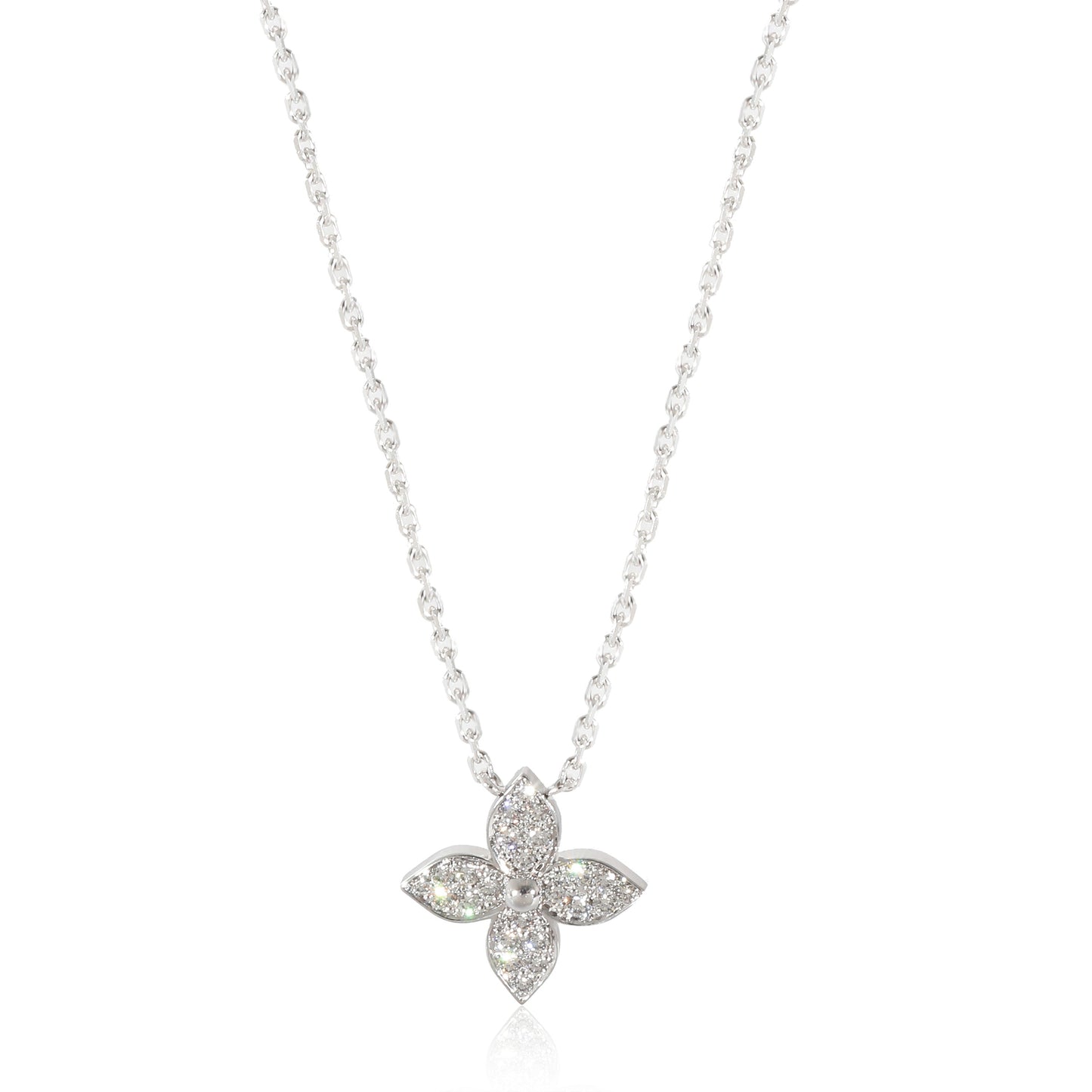 Louis Vuitton  Idylle Blossom Necklace in 18k White Gold 0.2 CTW