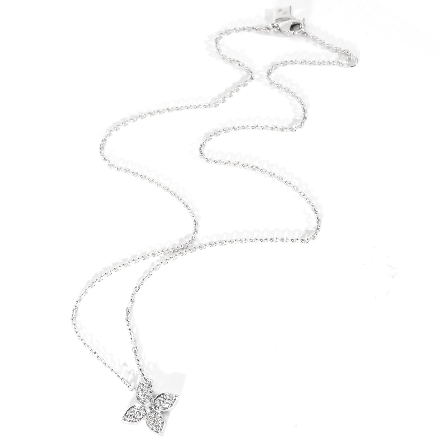 Louis Vuitton  Idylle Blossom Necklace in 18k White Gold 0.2 CTW