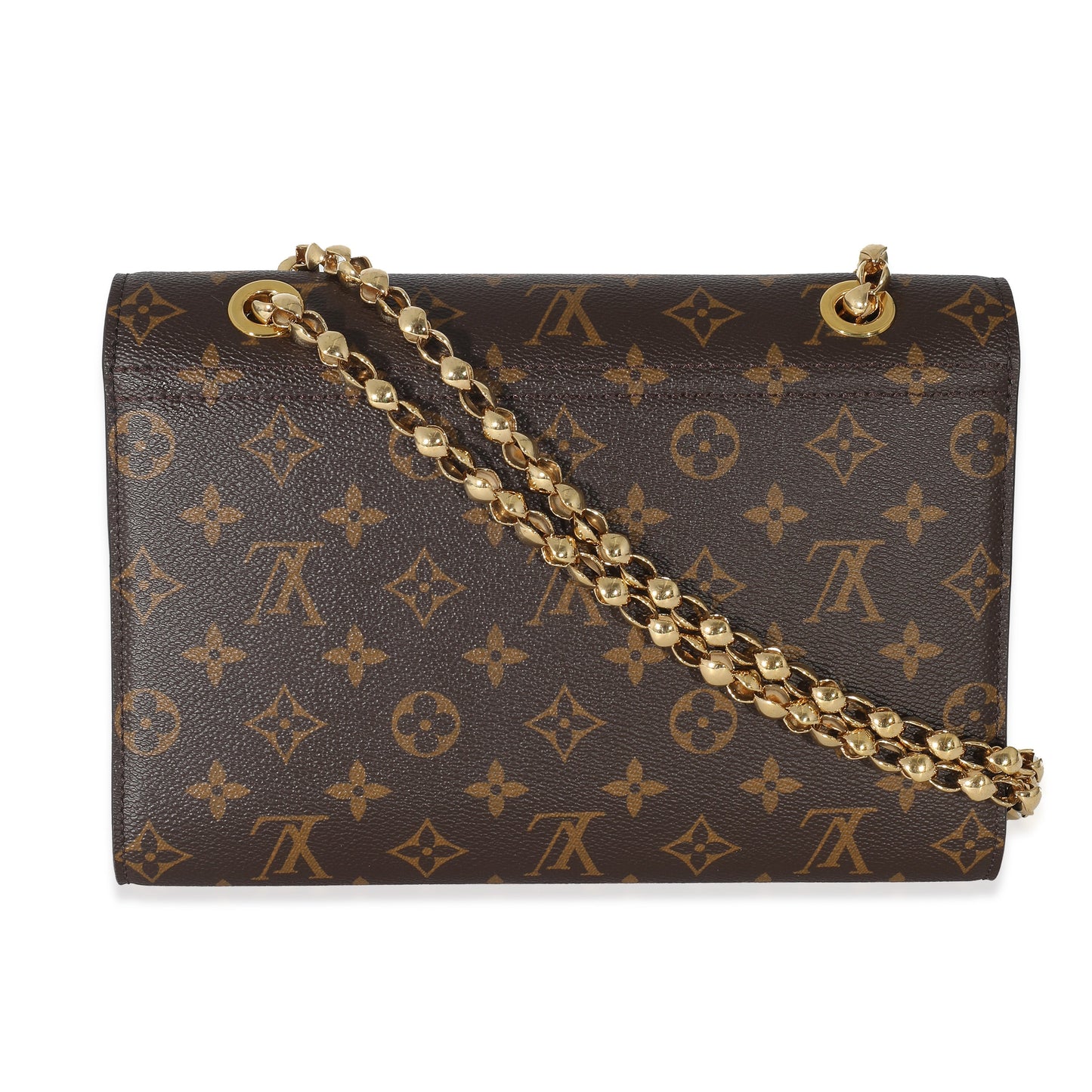 Louis Vuitton  Black Taurillon Monogram Canvas Victoire Chain Bag