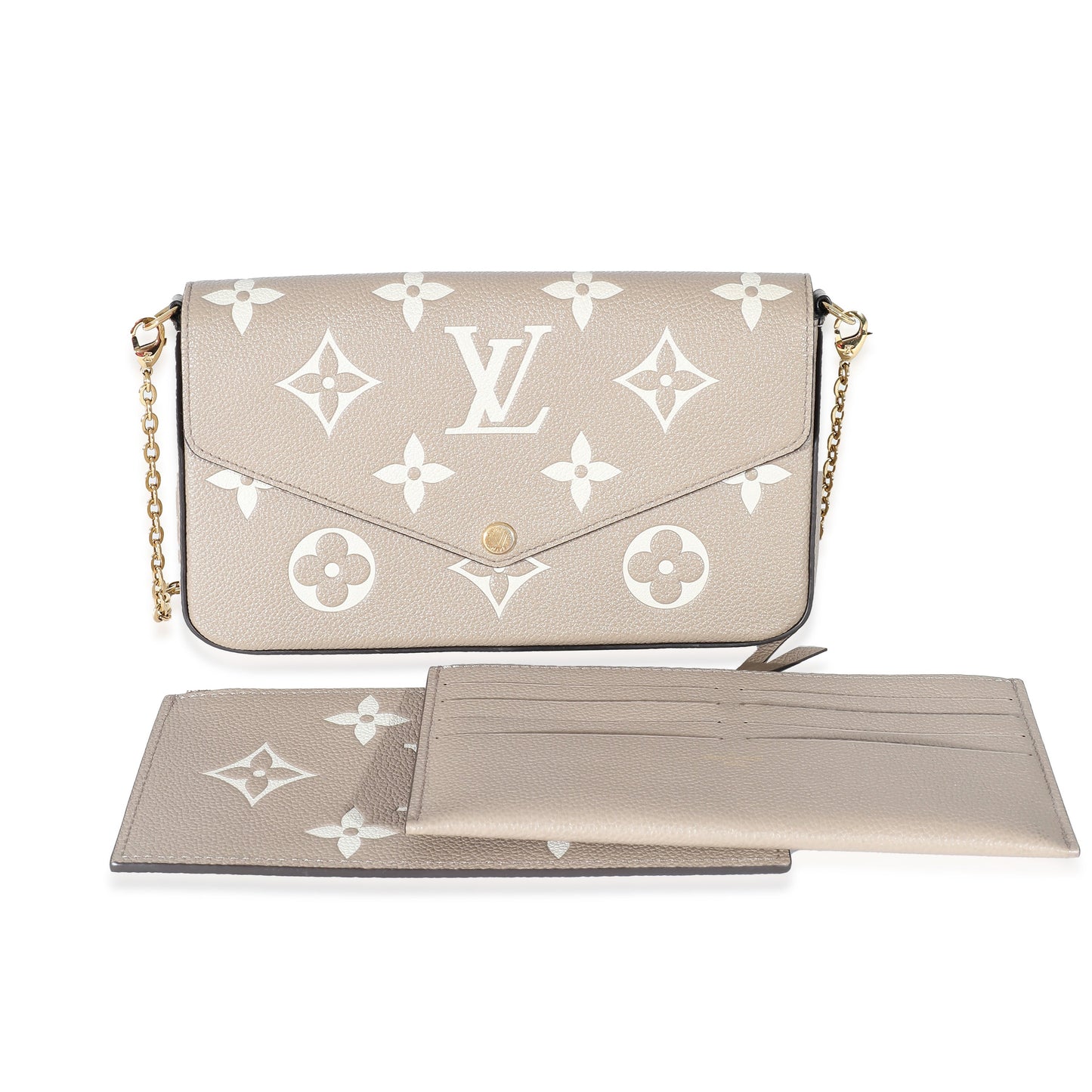 Louis Vuitton  Tourterelle Creme Empreinte Giant Monogram Félicie Pochette