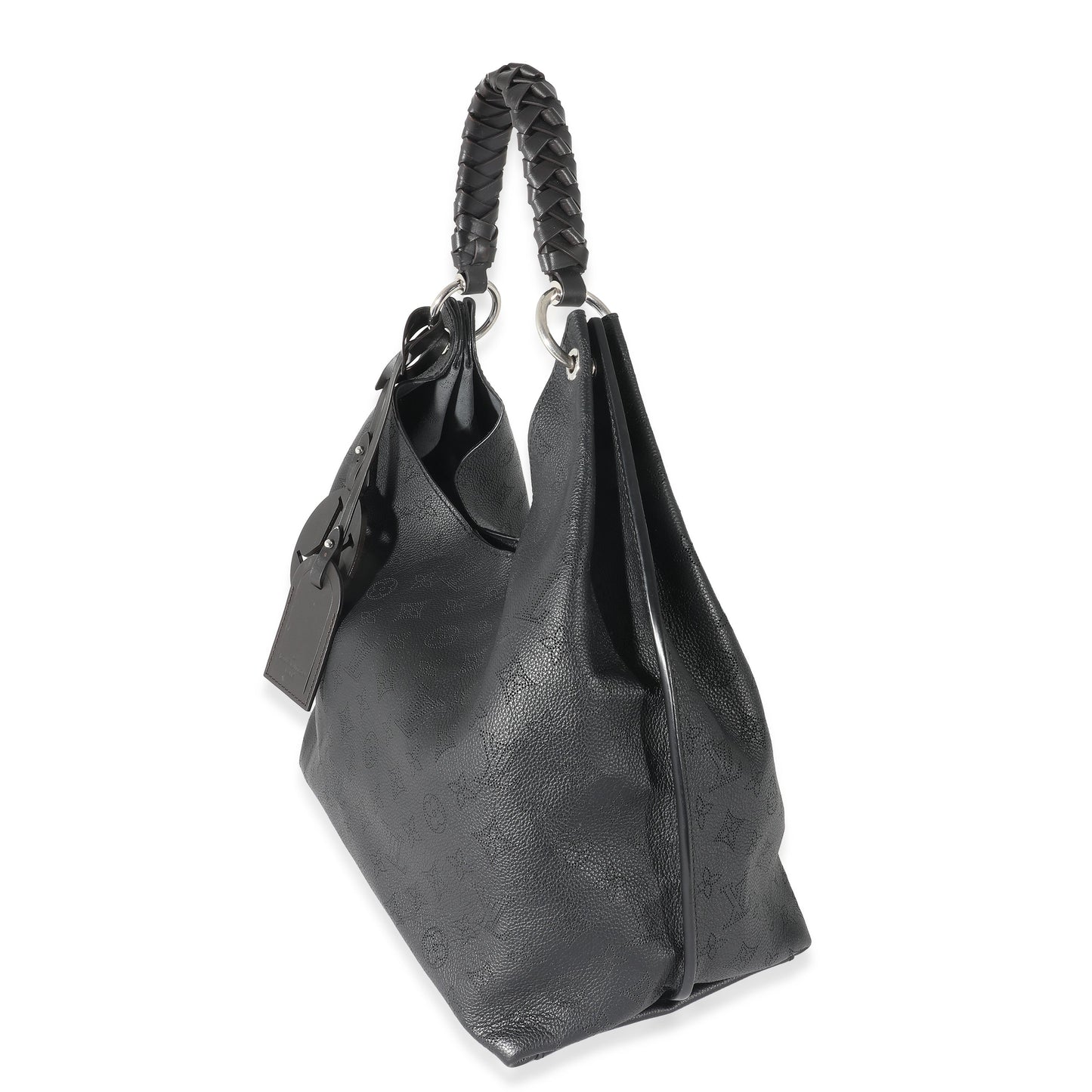 Louis Vuitton  Black Monogram Mahina Carmel Hobo