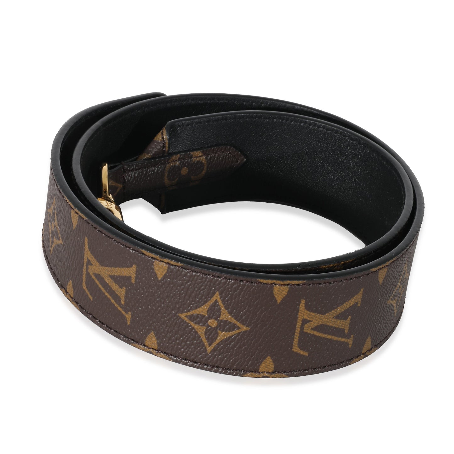 Louis Vuitton  Black Monogram Canvas Bandouliere Strap