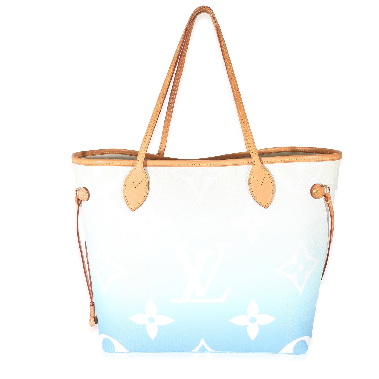 Louis Vuitton  Blue White Giant Monogram Canvas By The Pool Neverfull MM